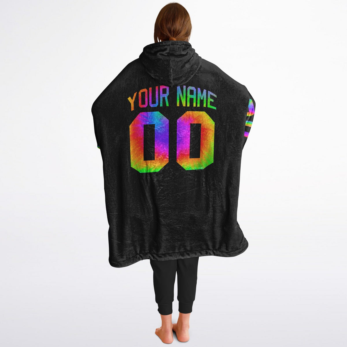 Tie Dye & Black Superfan Reversible