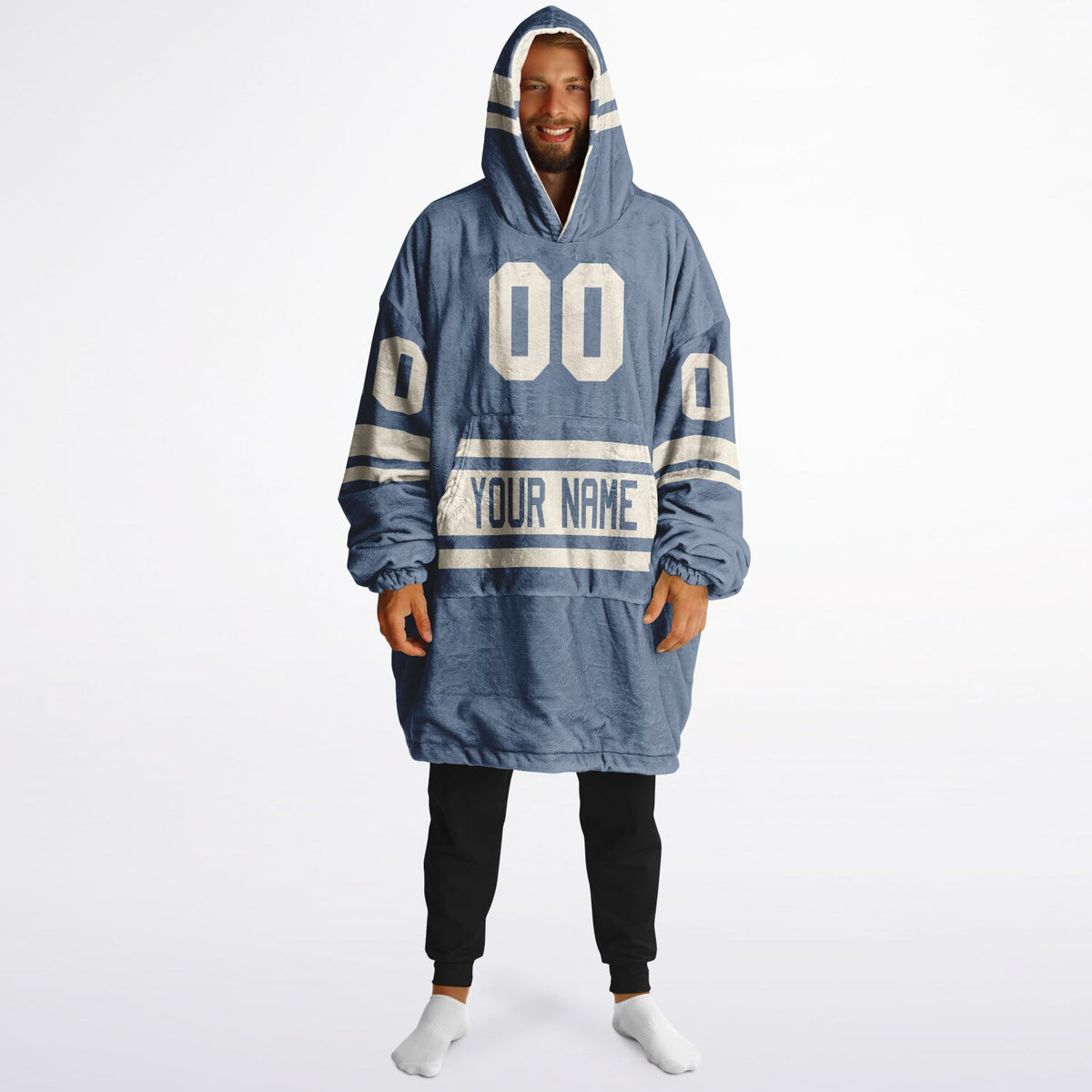 Slate Blue & Cream Superfan Reversible