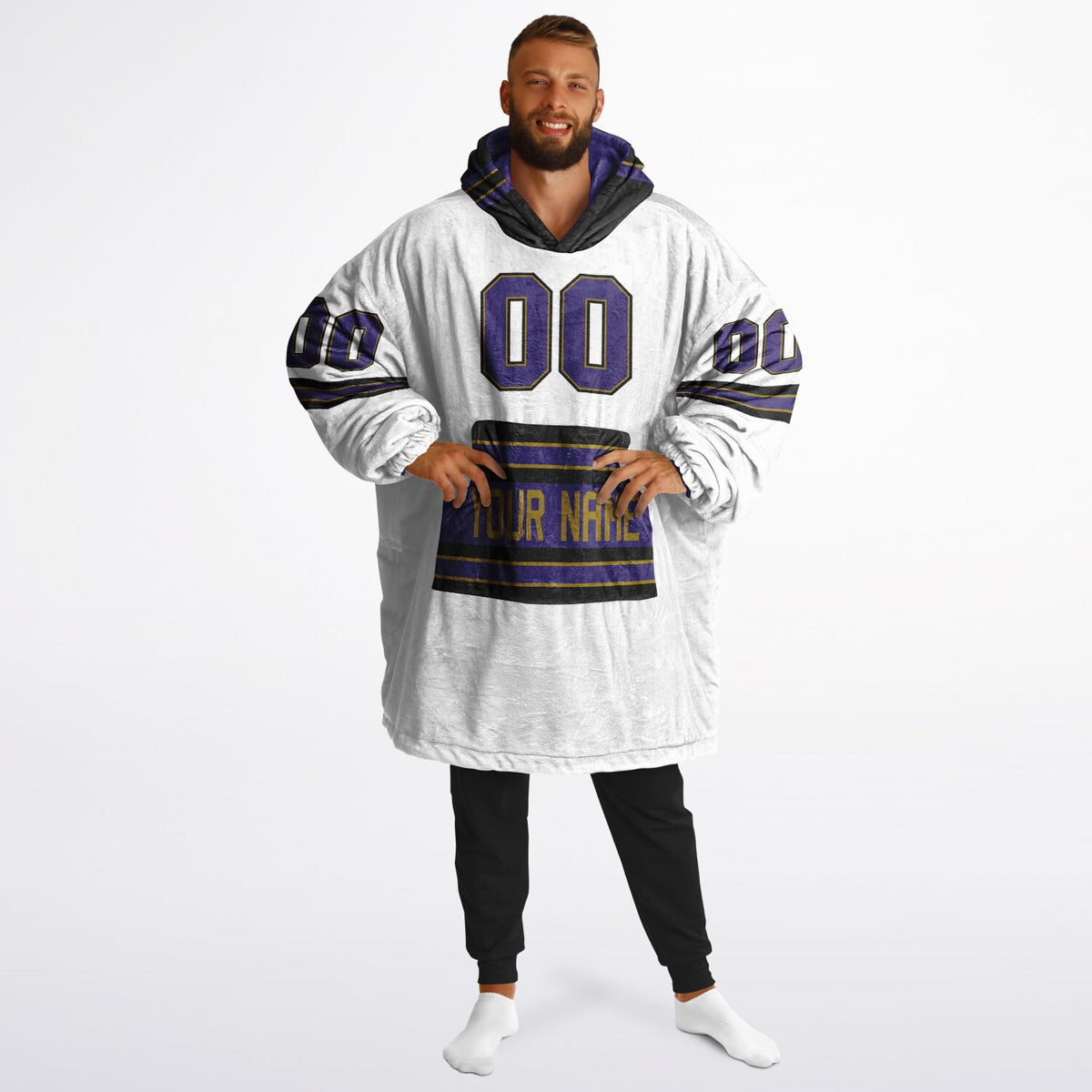 Purple Black Dark Gold Superfan Reversible