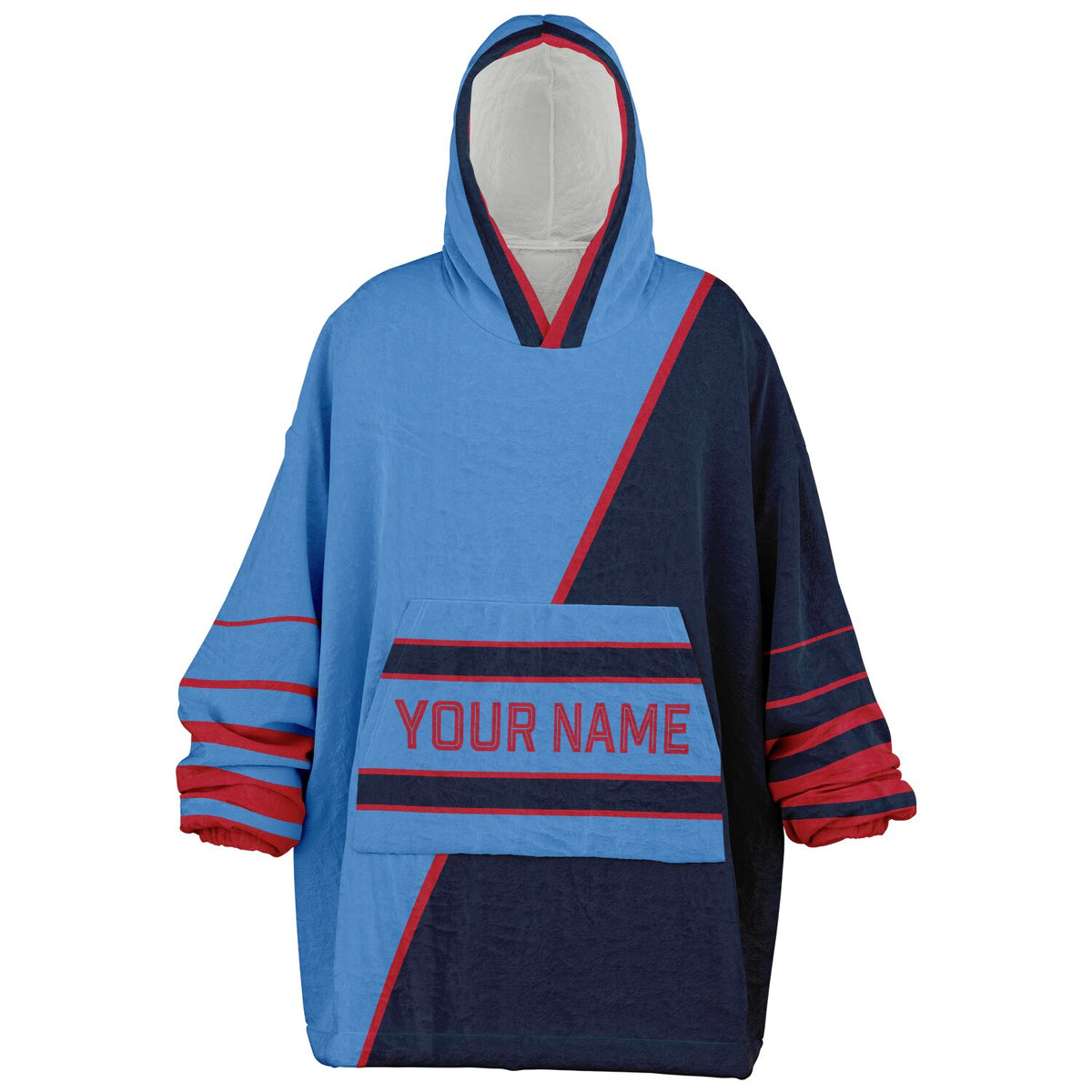 Light Blue Navy Red Split Decision
