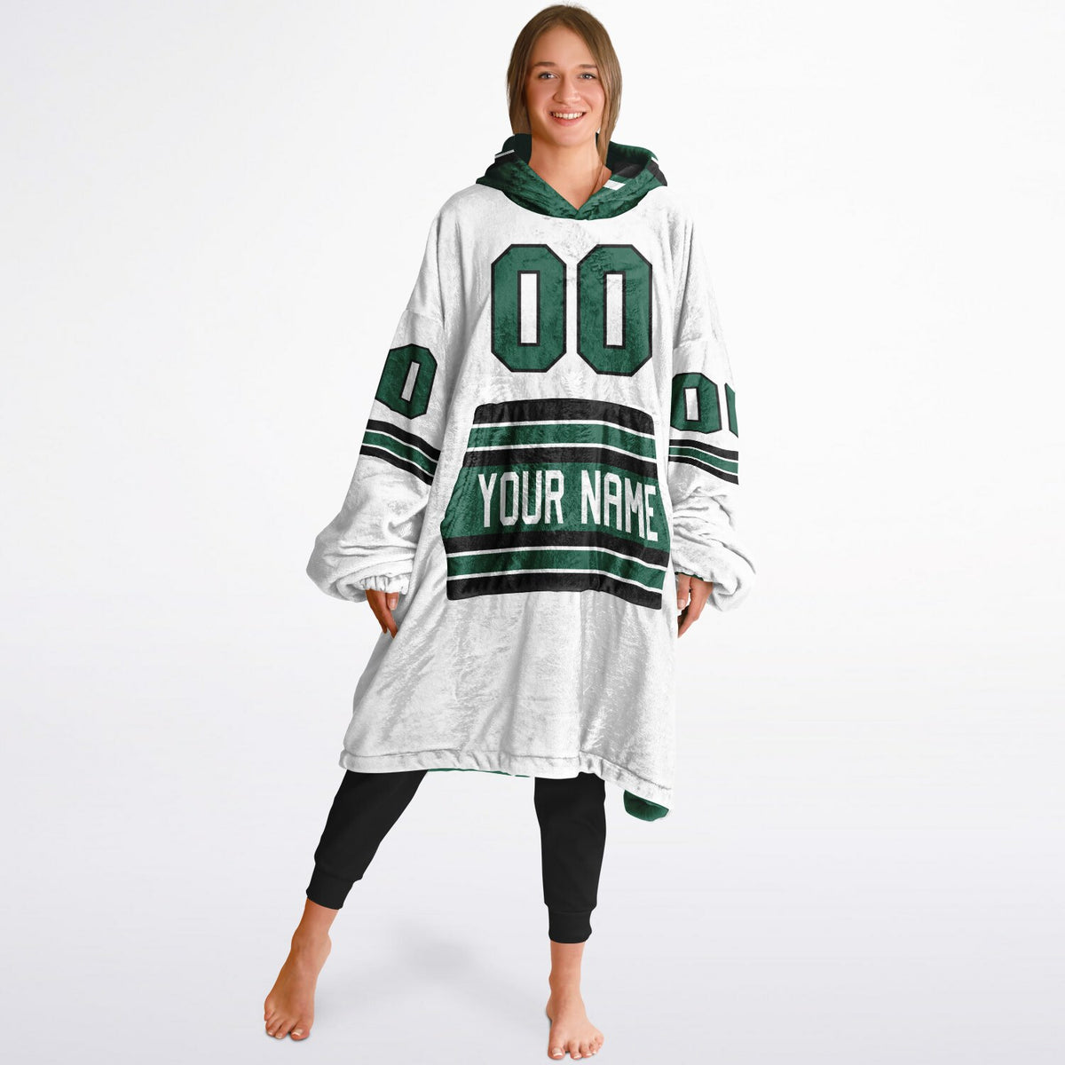 Green/Black/White Superfan Reversible