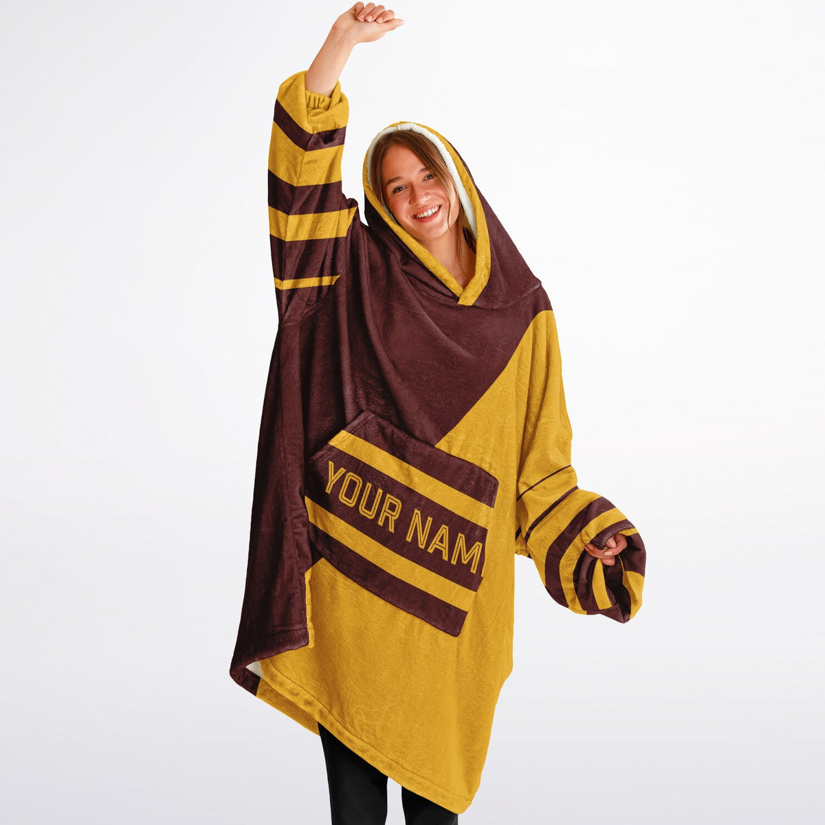 Burgundy & Gold Split Decision