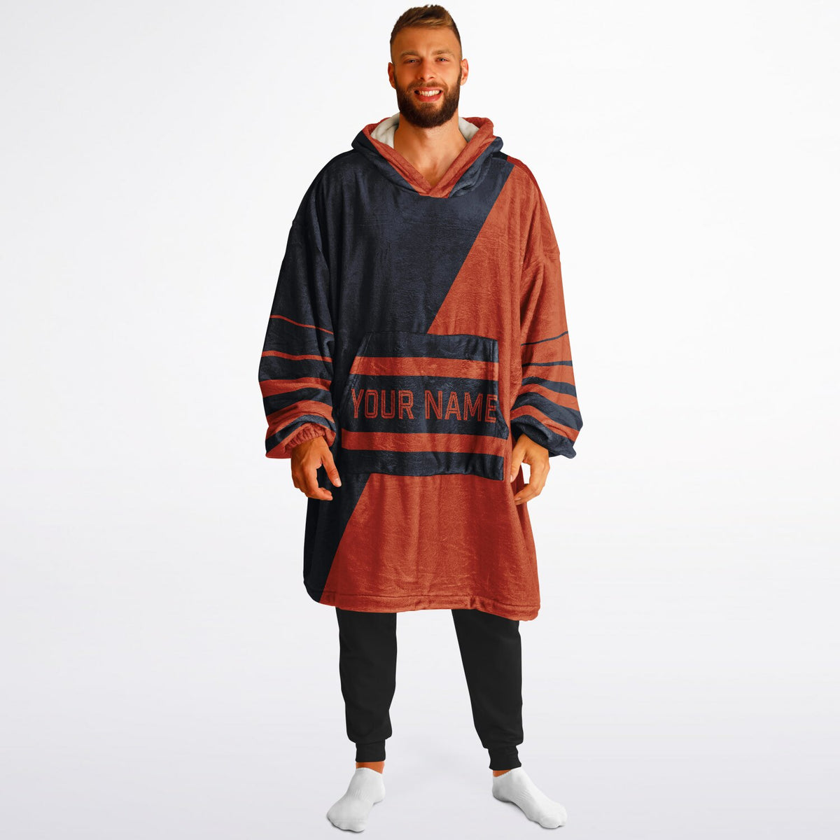 Navy & Orange Split Decision