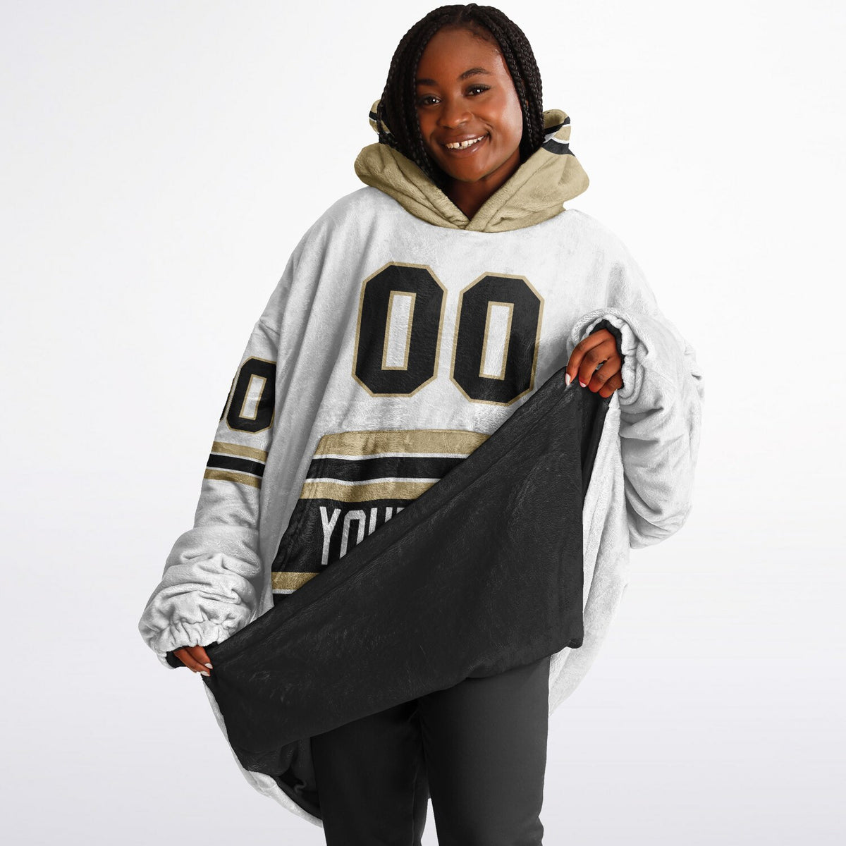Black/Light Gold/White Superfan Reversible
