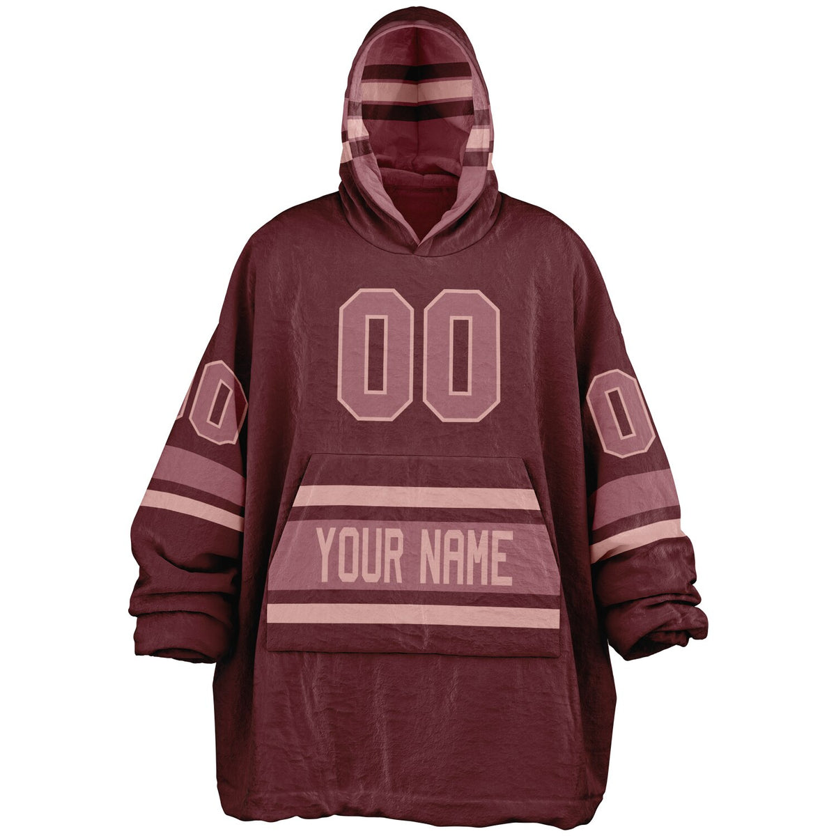 Burgundy Blush Pink Rose Superfan Reversible