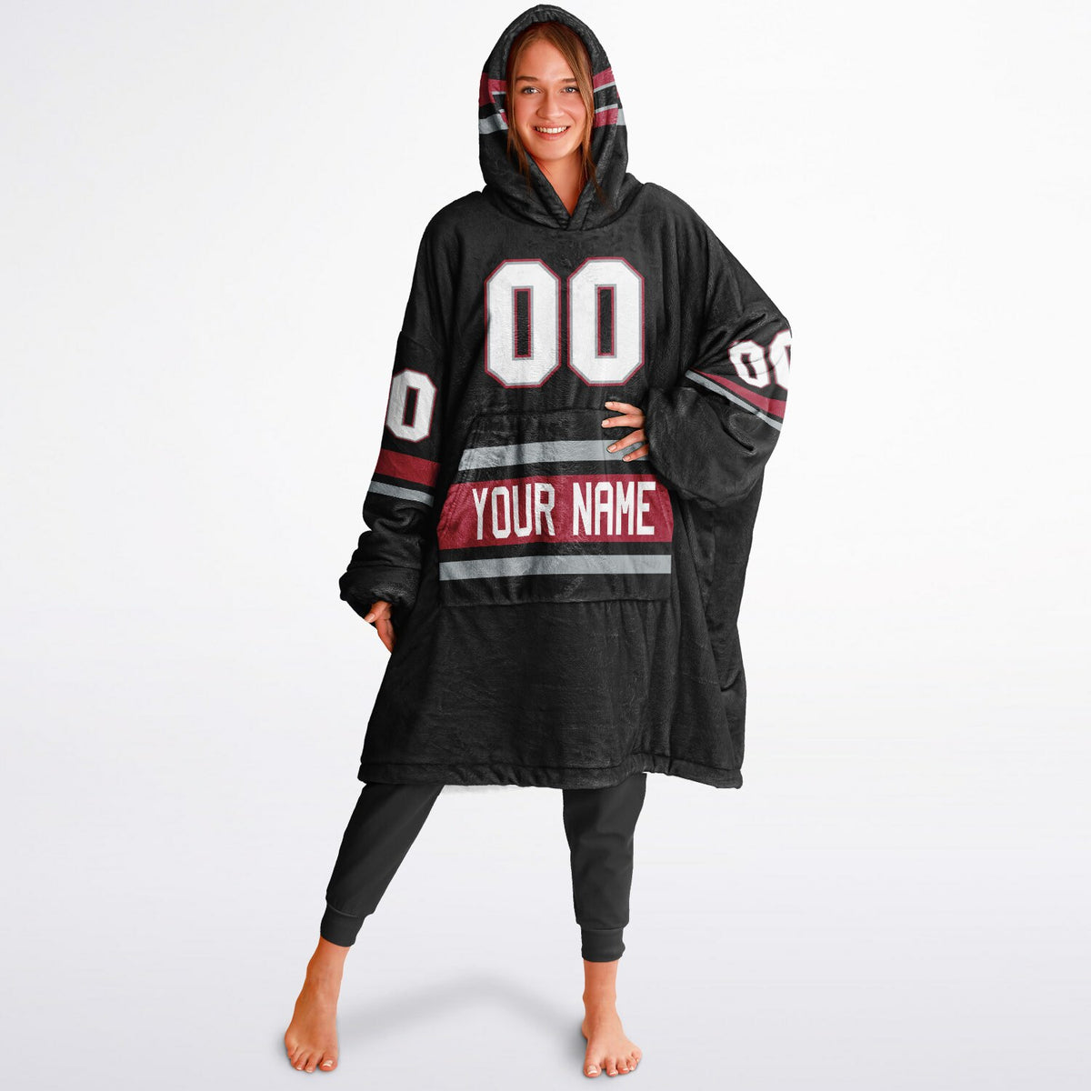 Black/Red/Silver Superfan Reversible