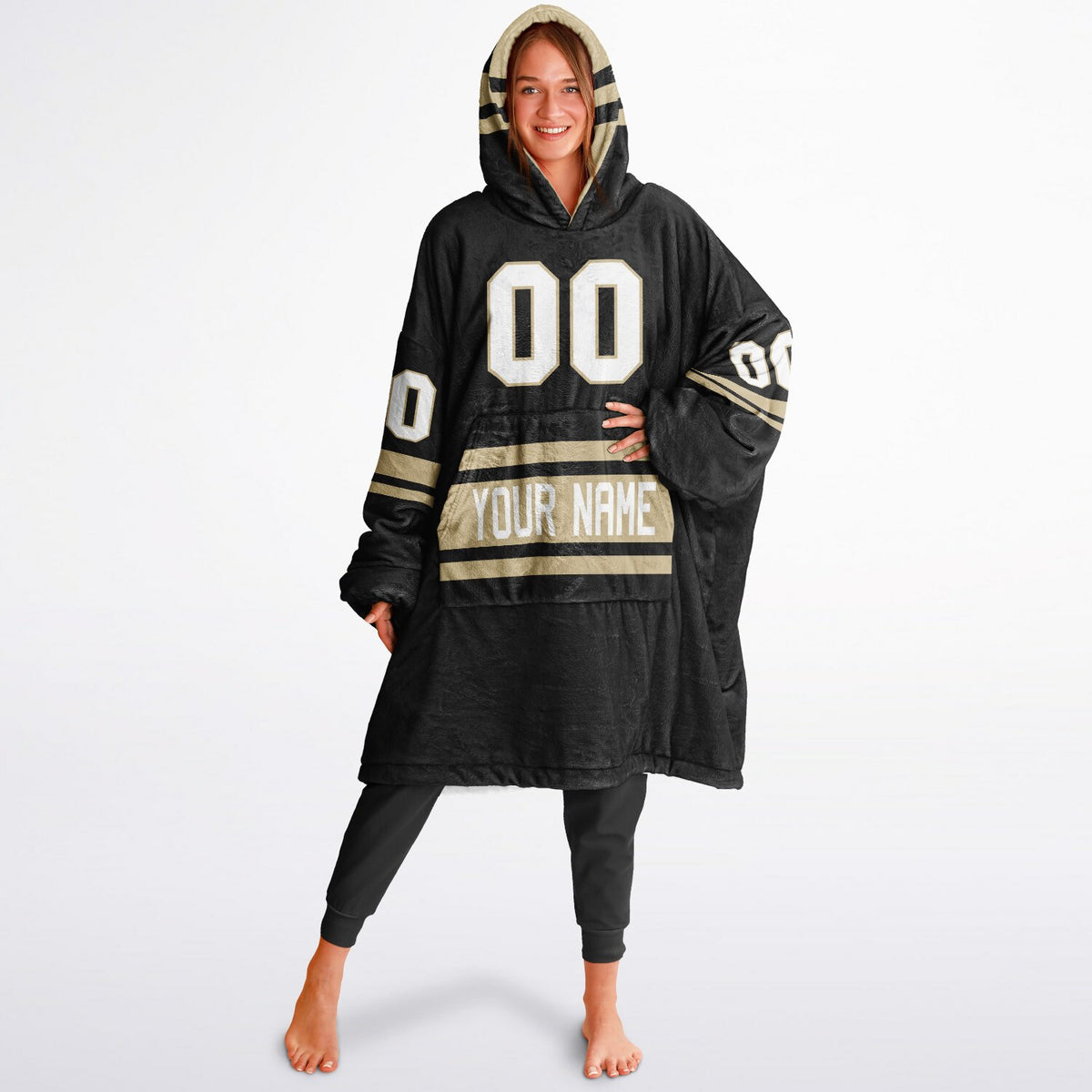 Black & Light Gold Superfan Reversible