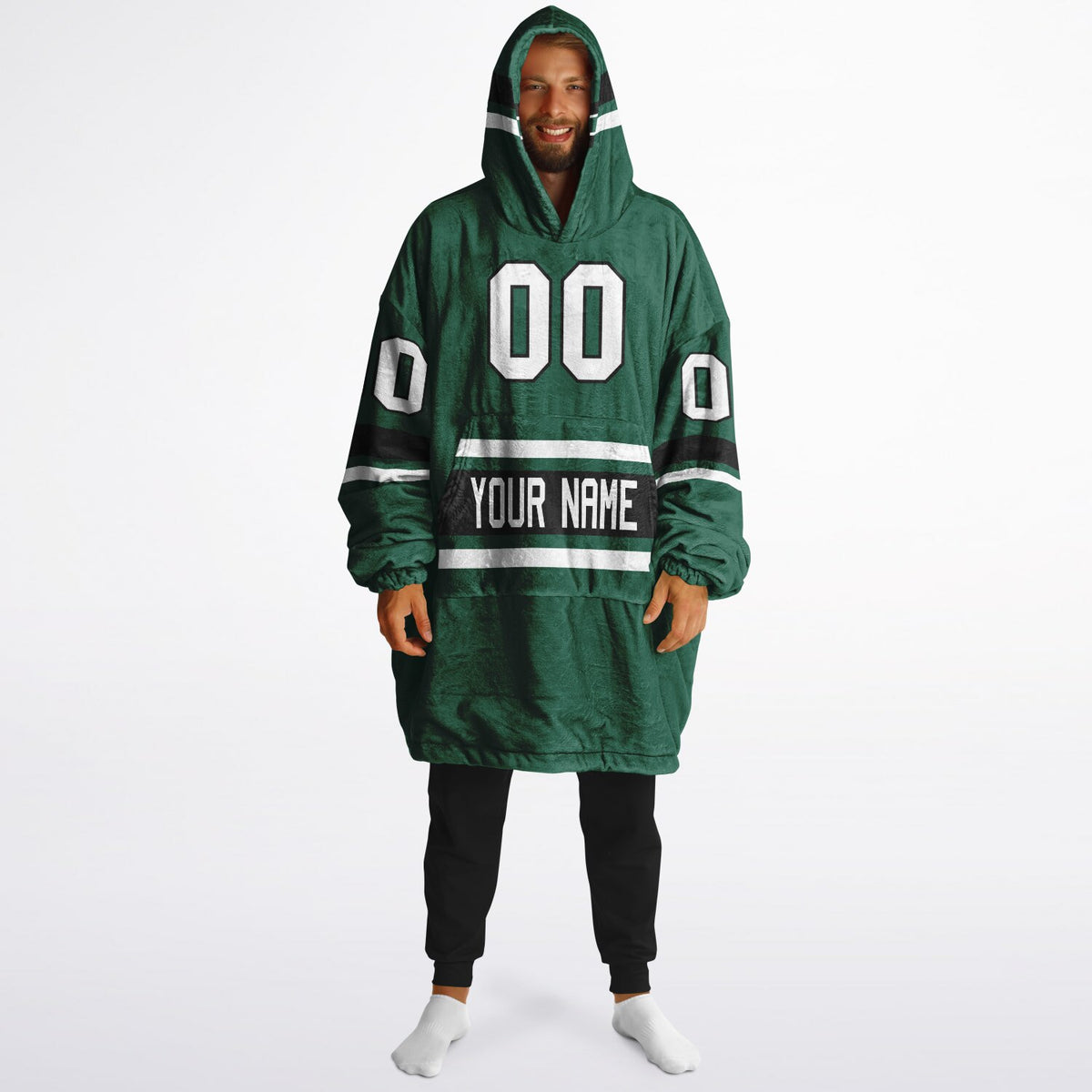 Green/Black/White Superfan Reversible
