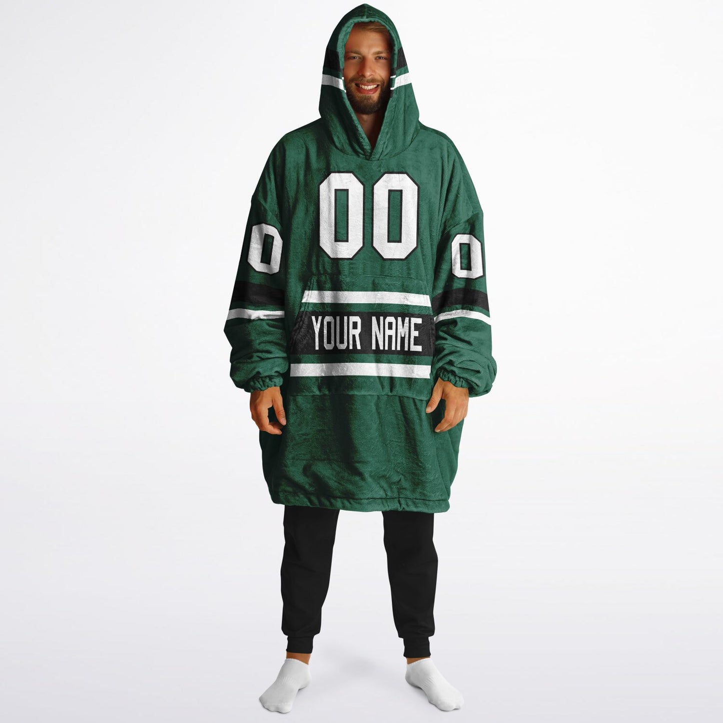 Green/Black/White Superfan Reversible