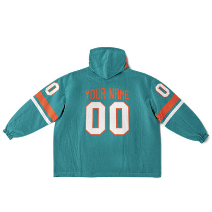 Aqua/Orange/White Superfan Reversible