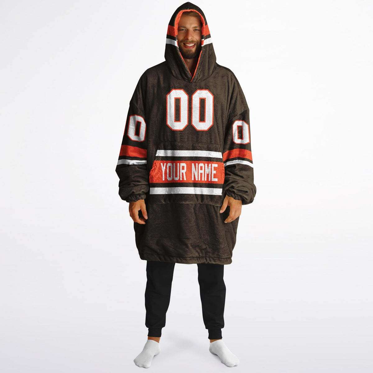 Brown/Orange/White Superfan Reversible