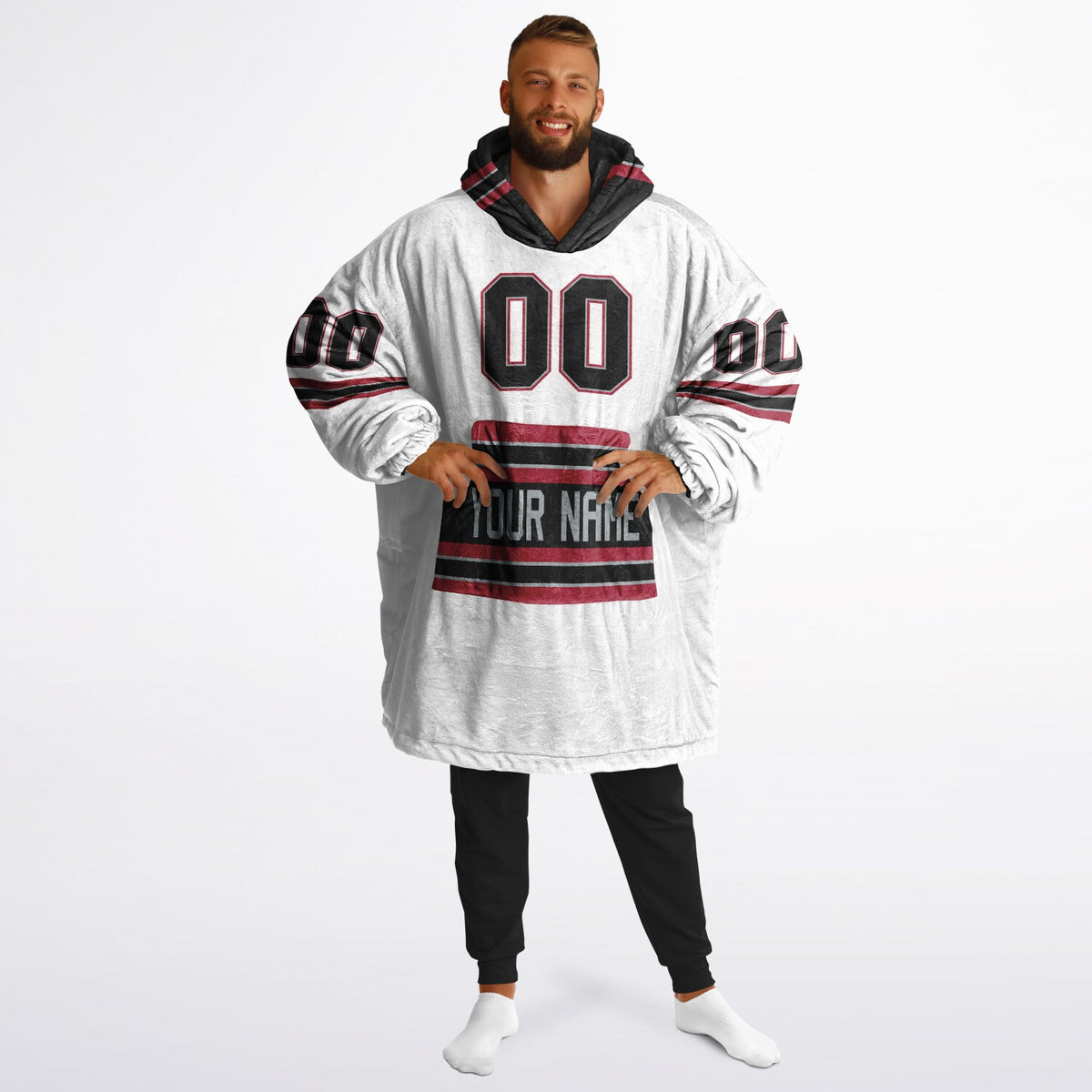 Black/Red/Silver Superfan Reversible