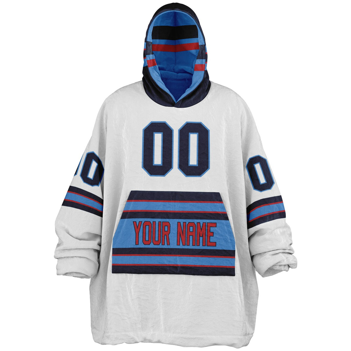 Light Blue/Navy/Red Superfan Reversible