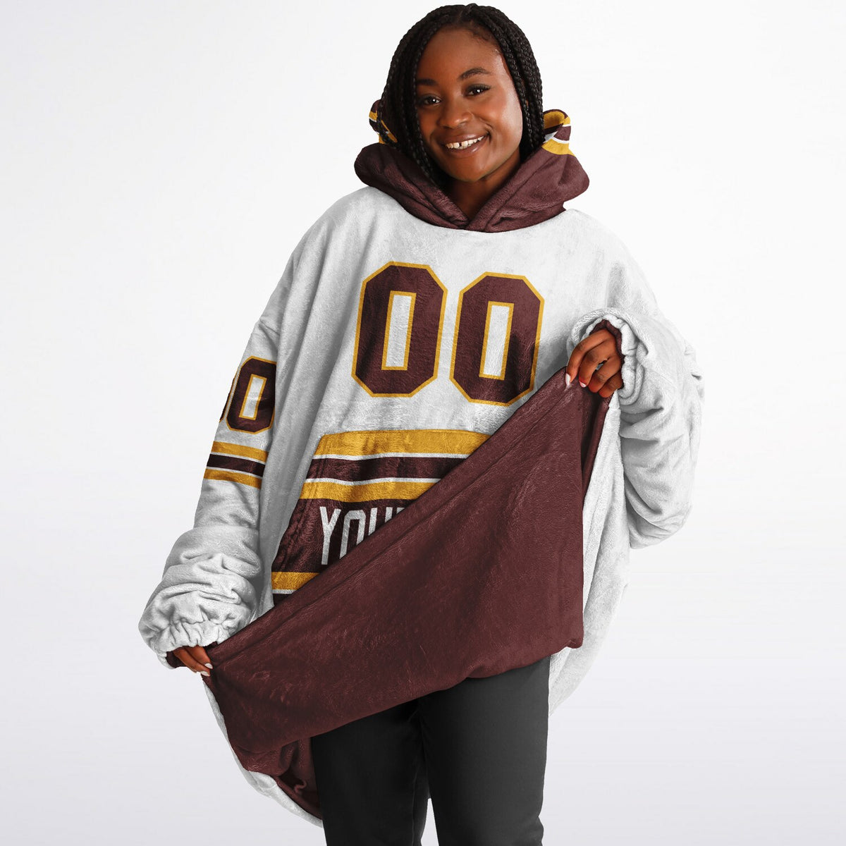 Burgundy/Gold/White Superfan Reversible