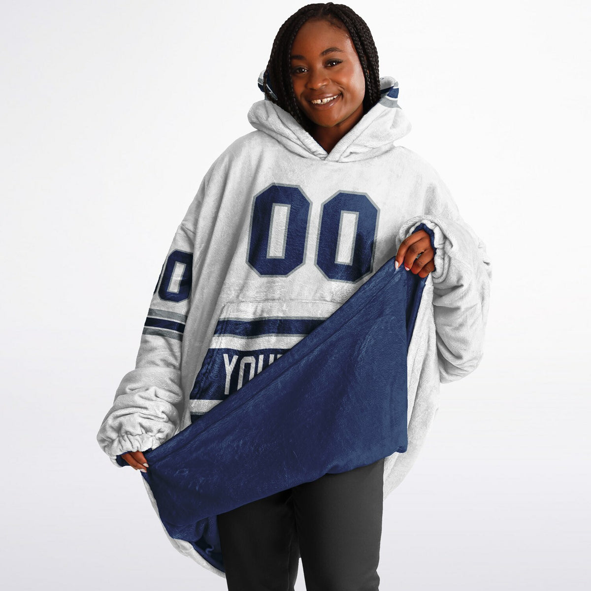 Blue/White/Gray Superfan Reversible