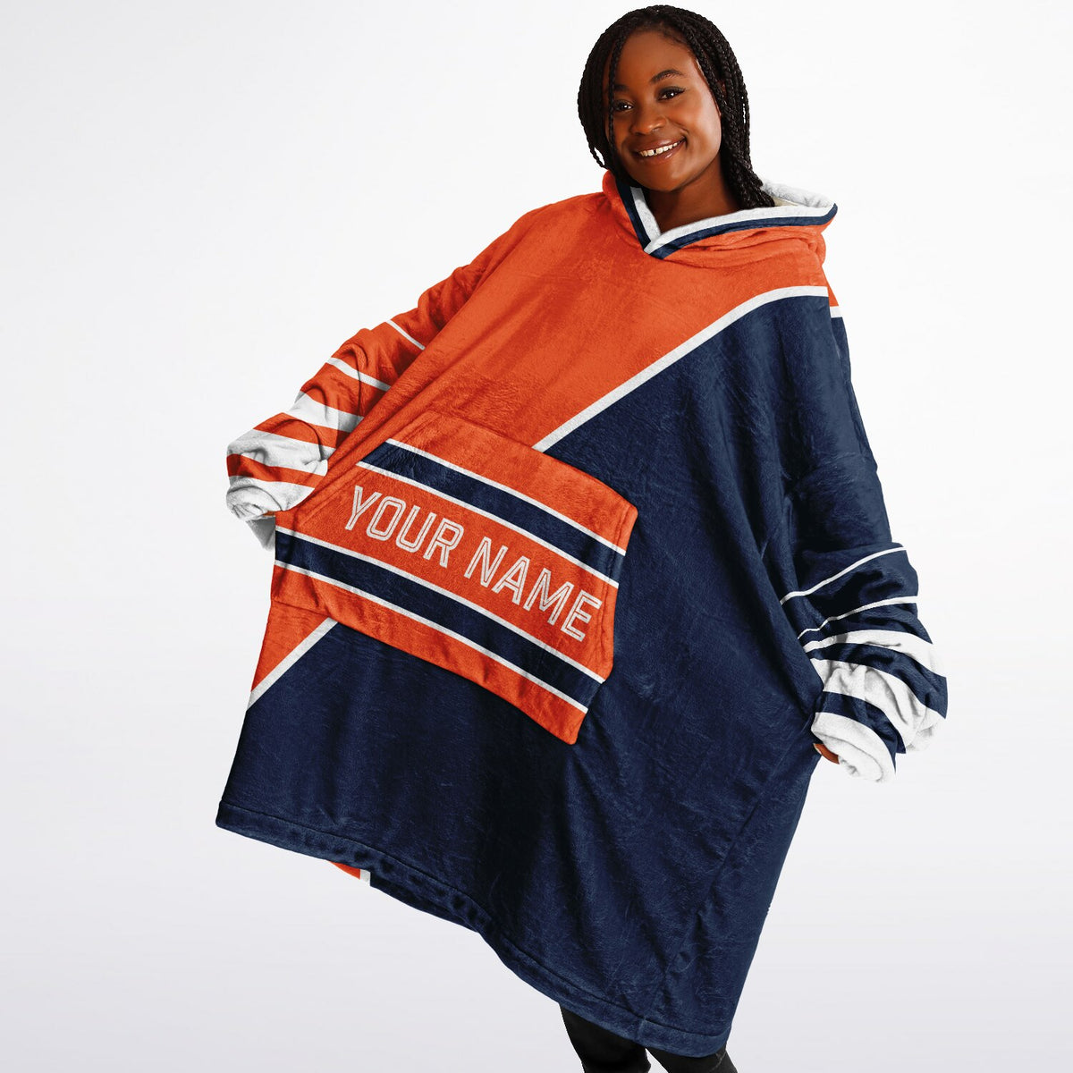 Orange Navy White Split Decision