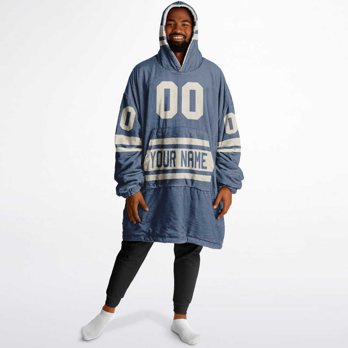 Slate Blue & Cream Superfan Reversible