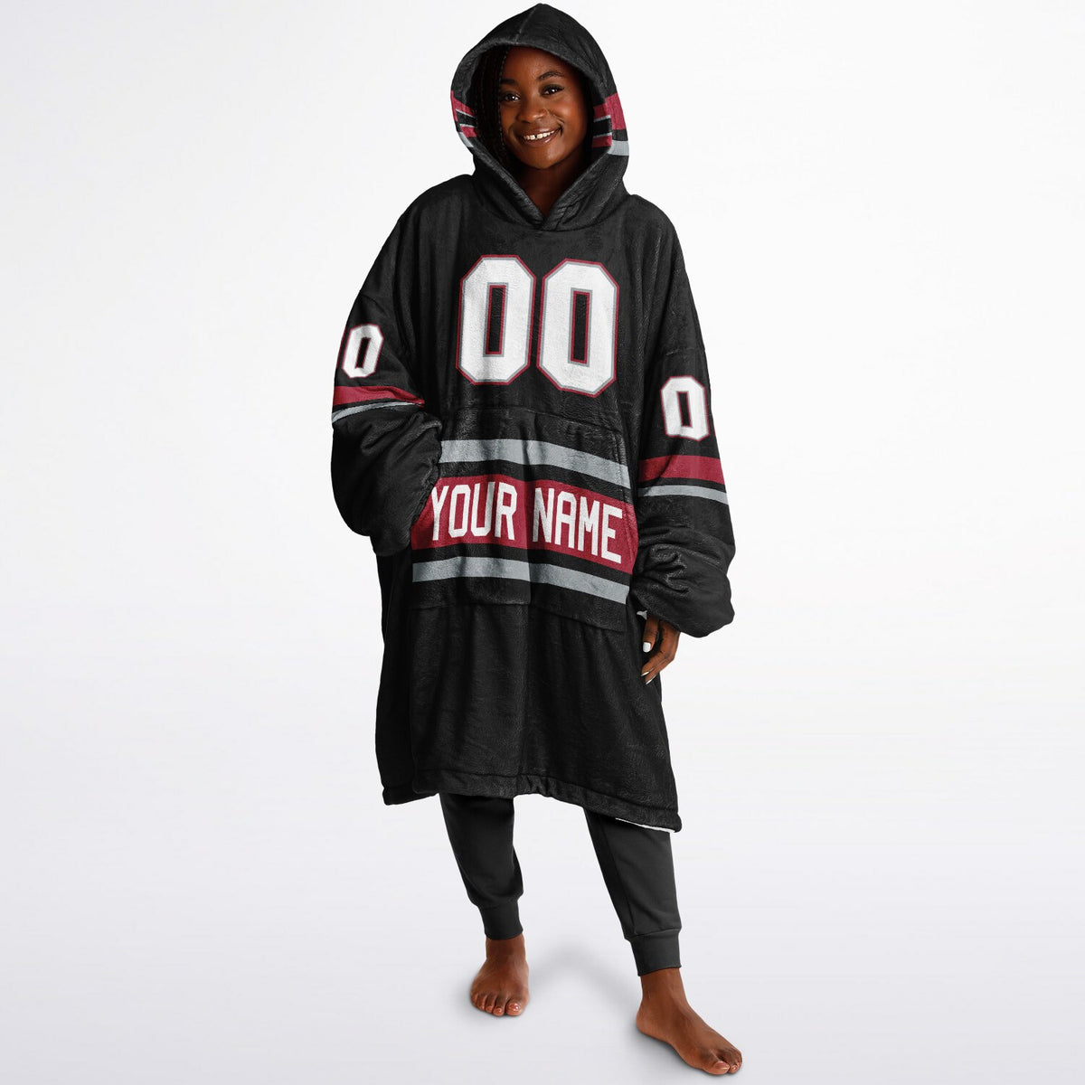 Black/Red/Silver Superfan Reversible