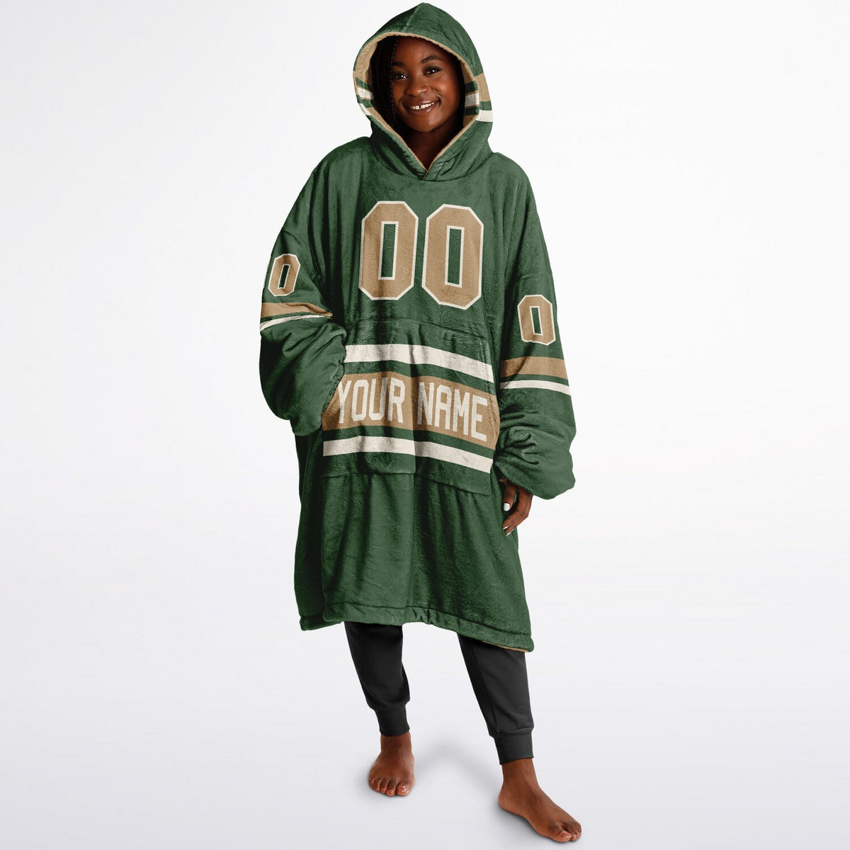 Forest Green Cream Camel Superfan Reversible