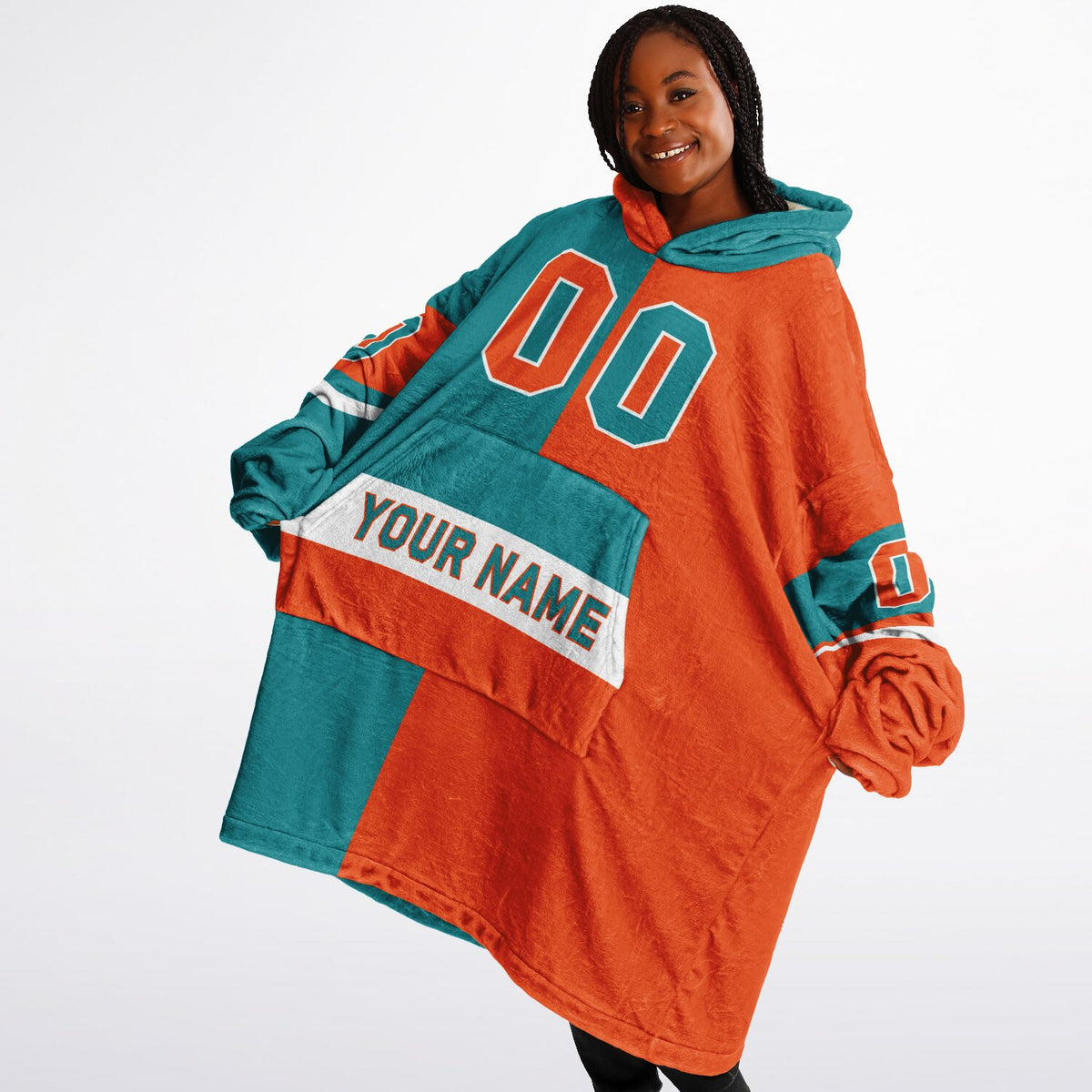 Aqua & Orange White Halftime