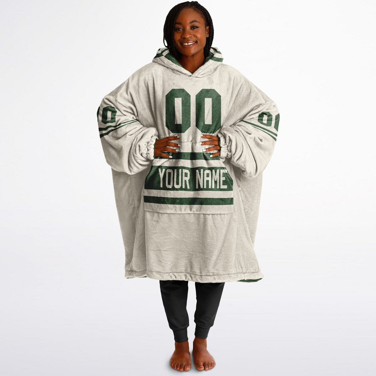 Forest Green & Cream Superfan Reversible