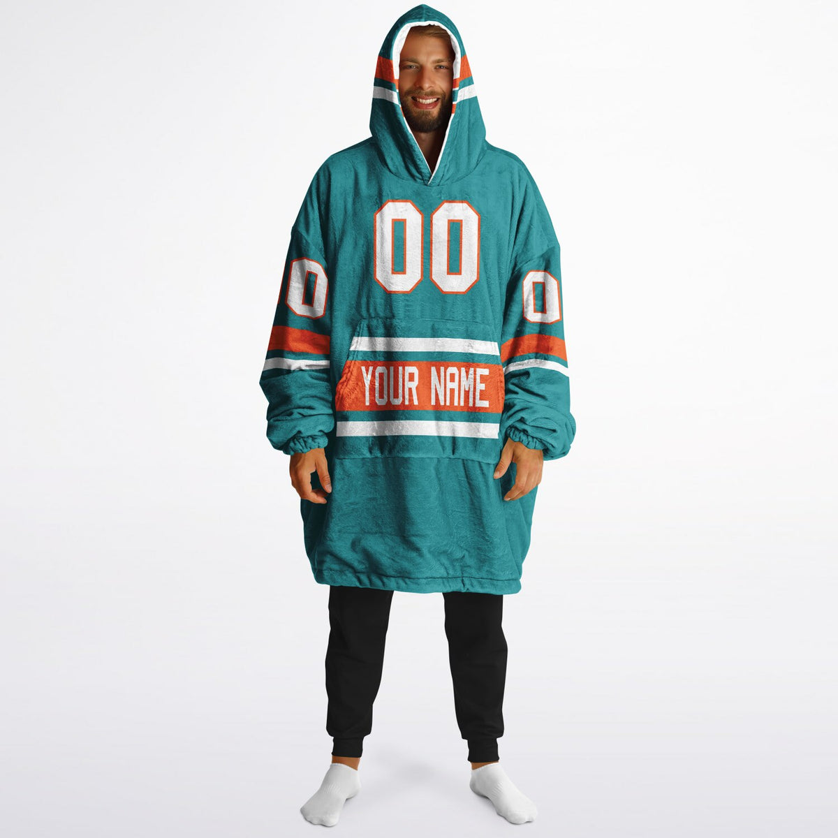 Aqua/Orange/White Superfan Reversible