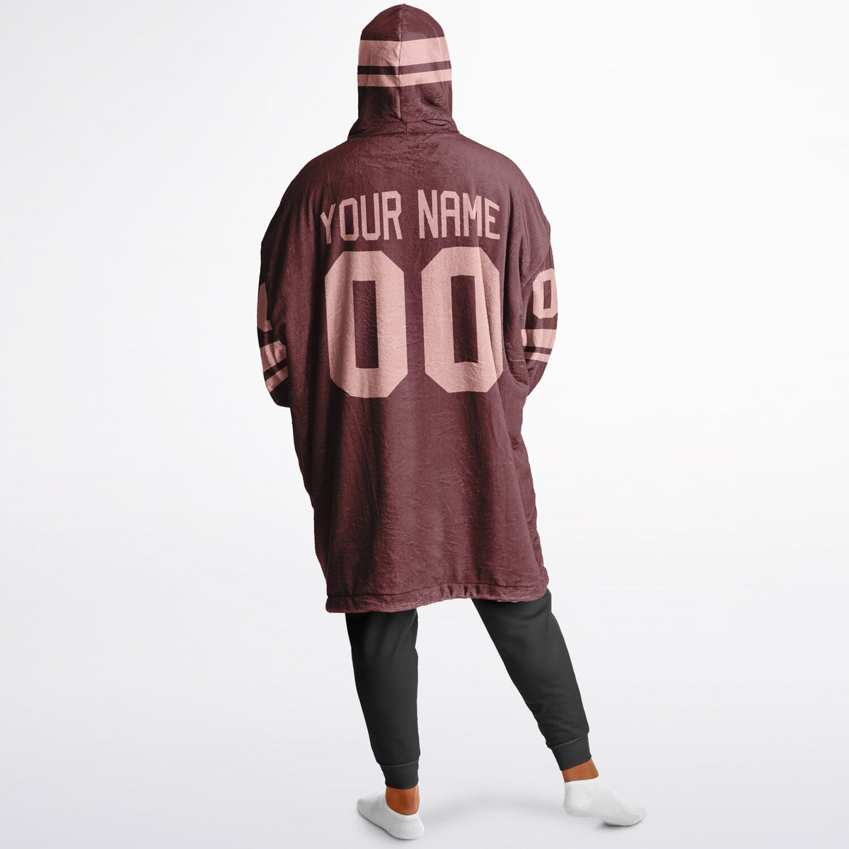 Burgundy & Blush Pink Superfan Reversible