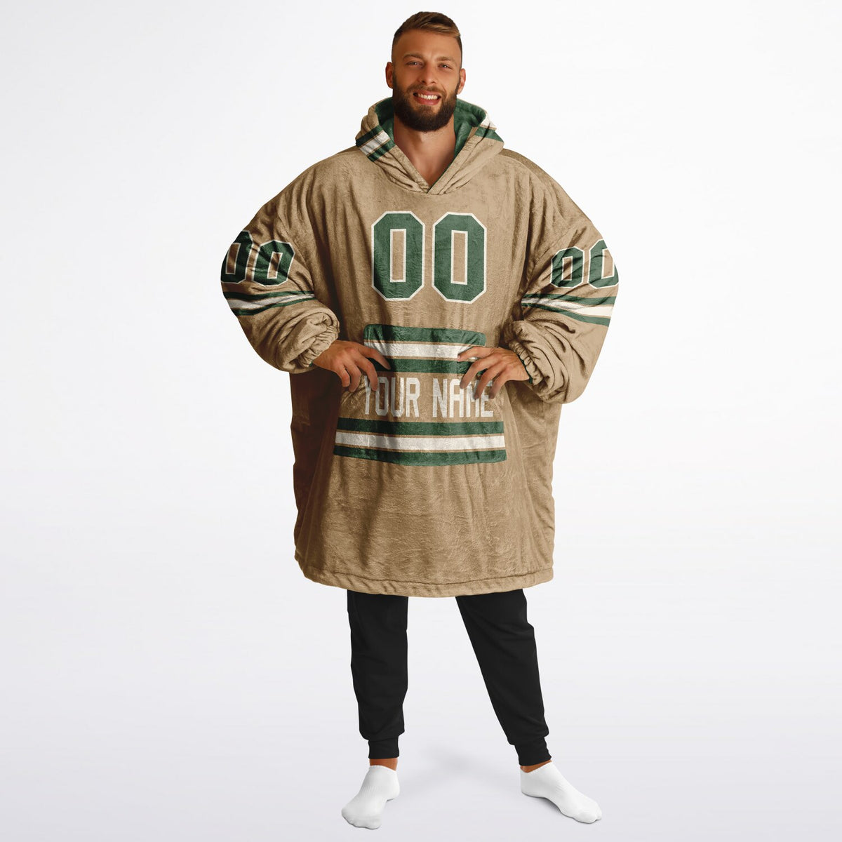 Forest Green Cream Camel Superfan Reversible