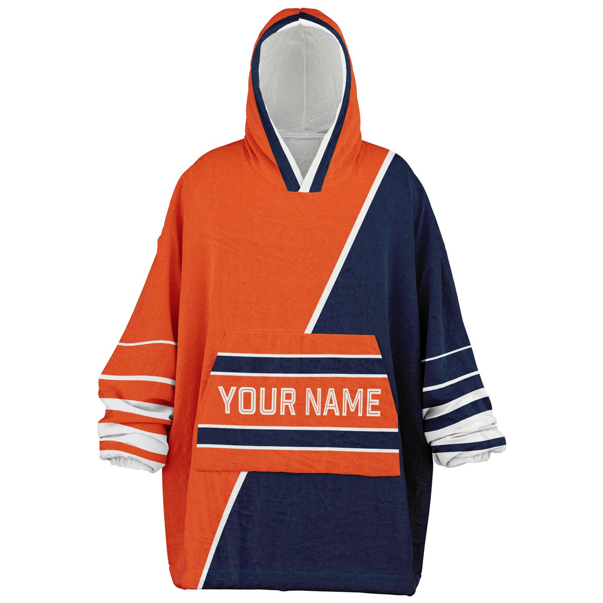 Orange Navy White Split Decision