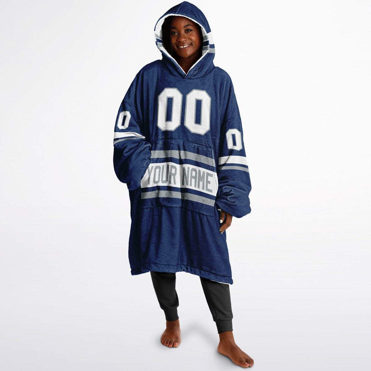 Blue/White/Gray Superfan Reversible