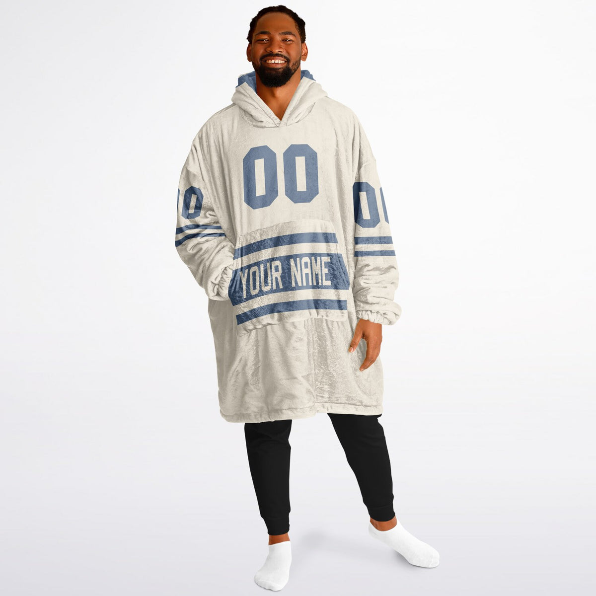 Slate Blue & Cream Superfan Reversible