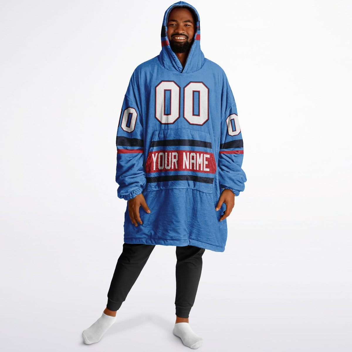 Light Blue/Navy/Red Superfan Reversible