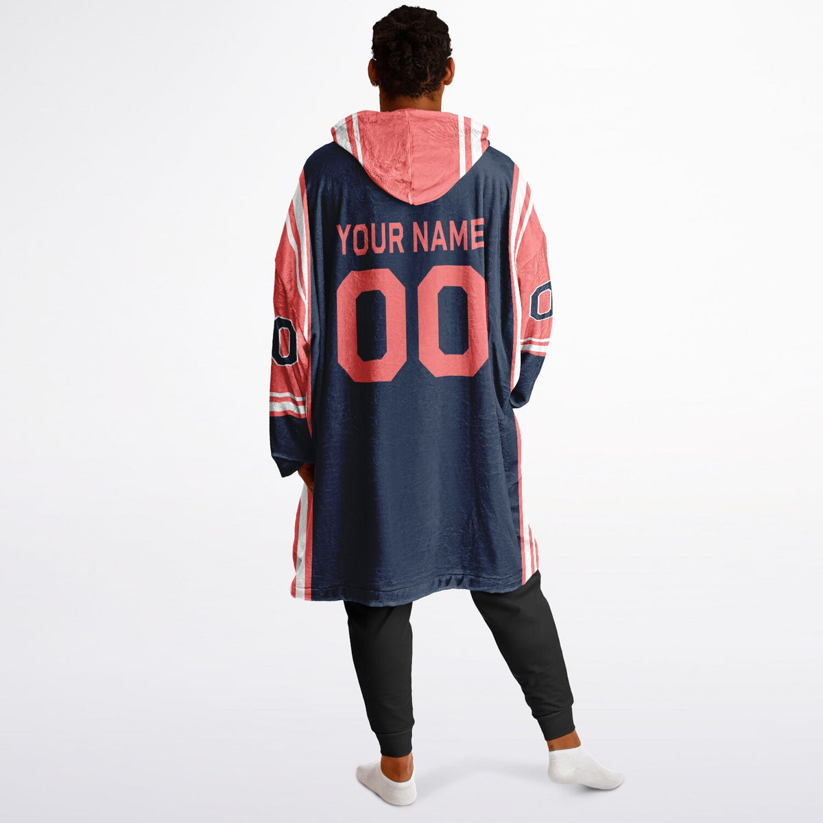 Navy Electric Coral White Bold