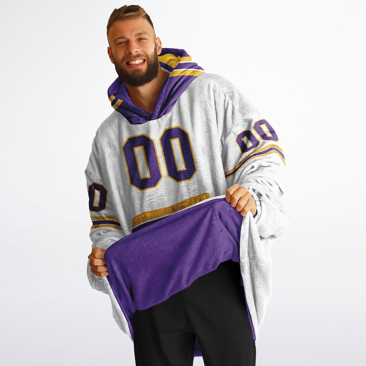 Purple/Gold/White Superfan Reversible