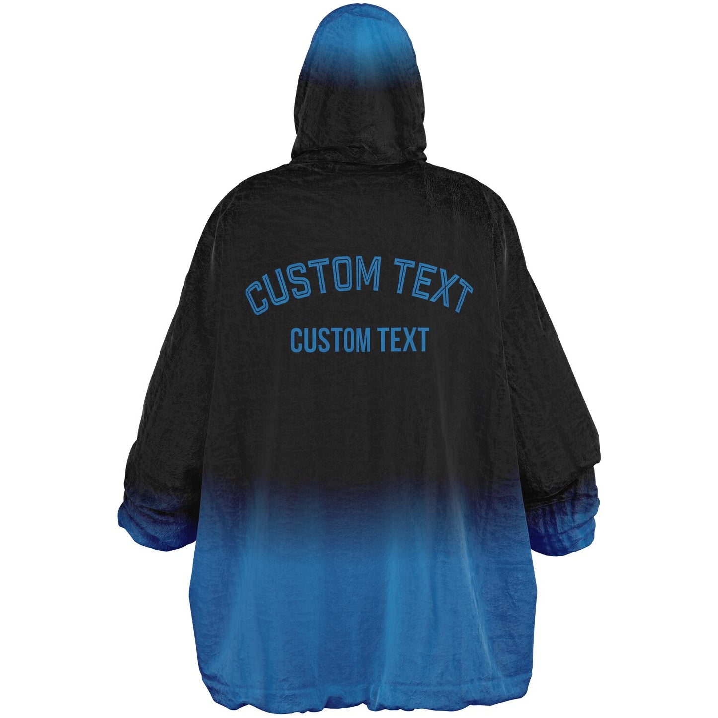 Black and blue reversible snug hoodie with soft interior lining and casual everyday style for football fans.