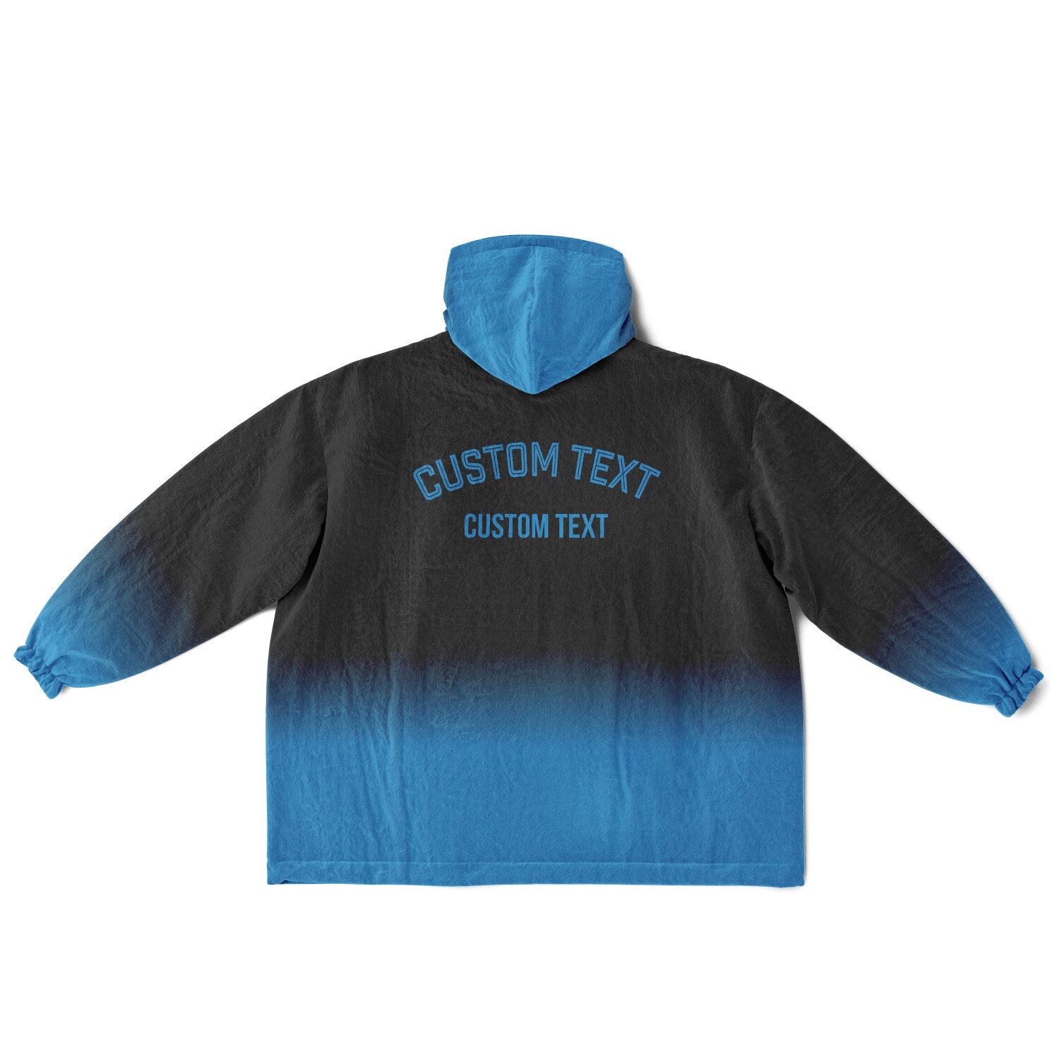 Black and blue reversible snug hoodie with soft interior lining and casual everyday style for football fans.