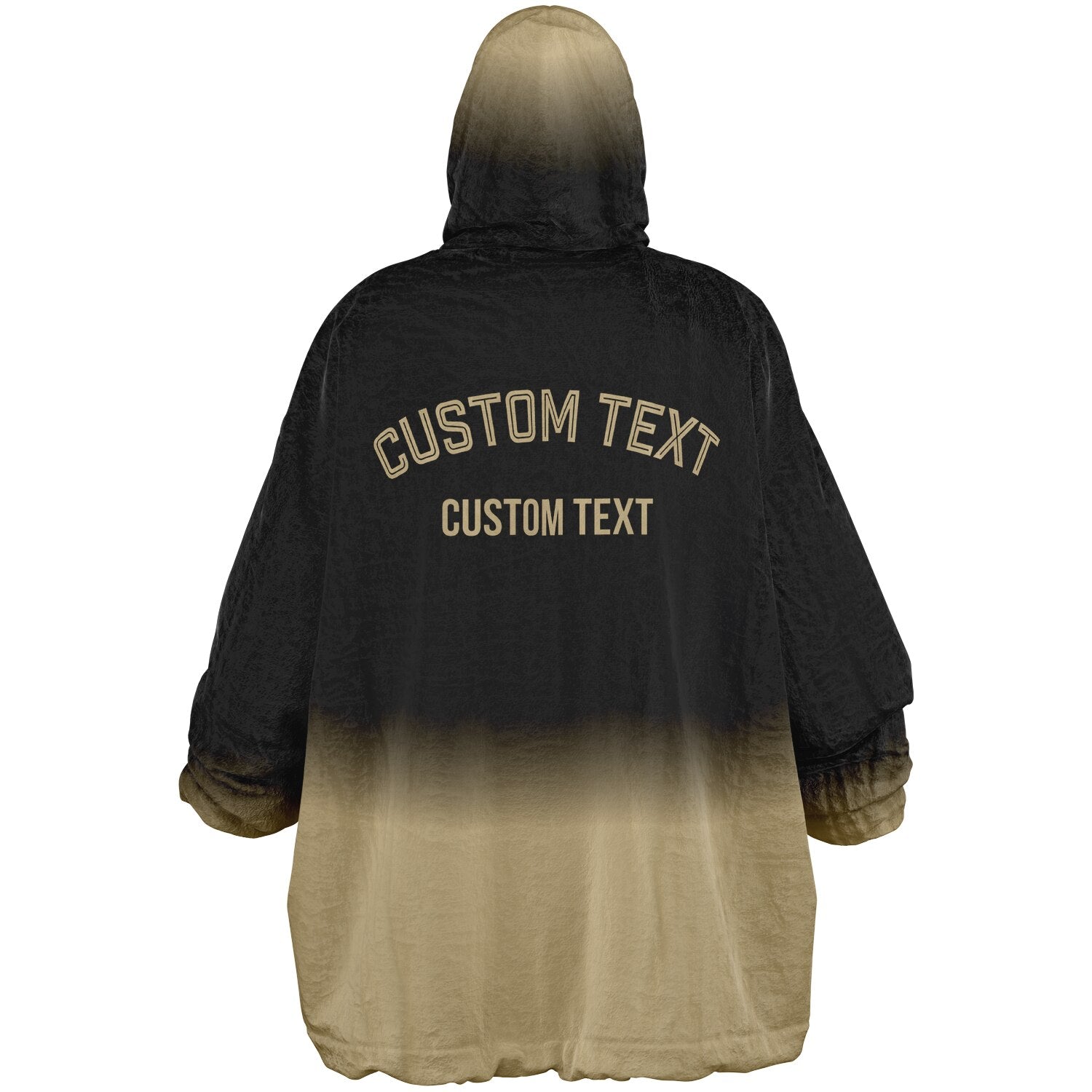 Black and old gold reversible snug hoodie with soft interior lining and casual everyday style for football fans.