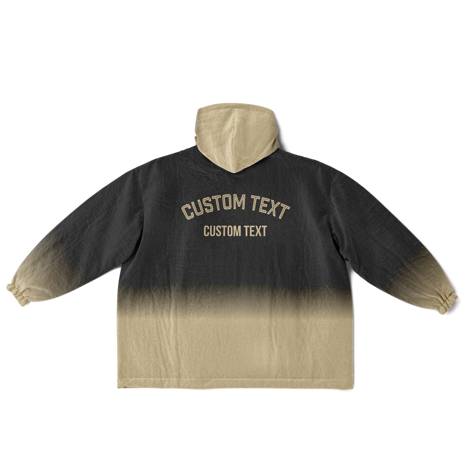 Black and old gold reversible snug hoodie with soft interior lining and casual everyday style for football fans.