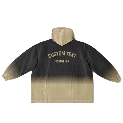 Black and old gold reversible snug hoodie with soft interior lining and casual everyday style for football fans.