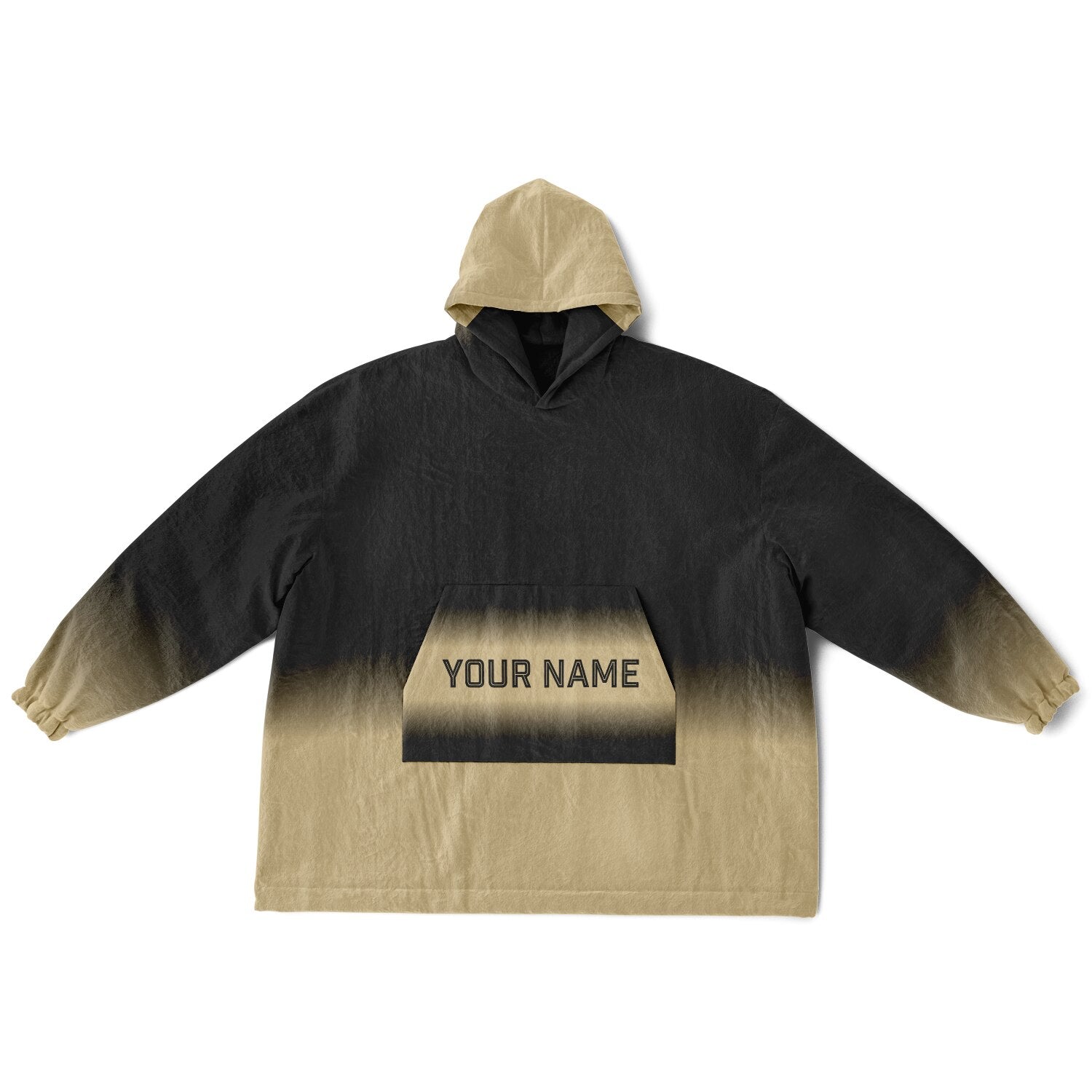 Black and old gold reversible snug hoodie with soft interior lining and casual everyday style for football fans.