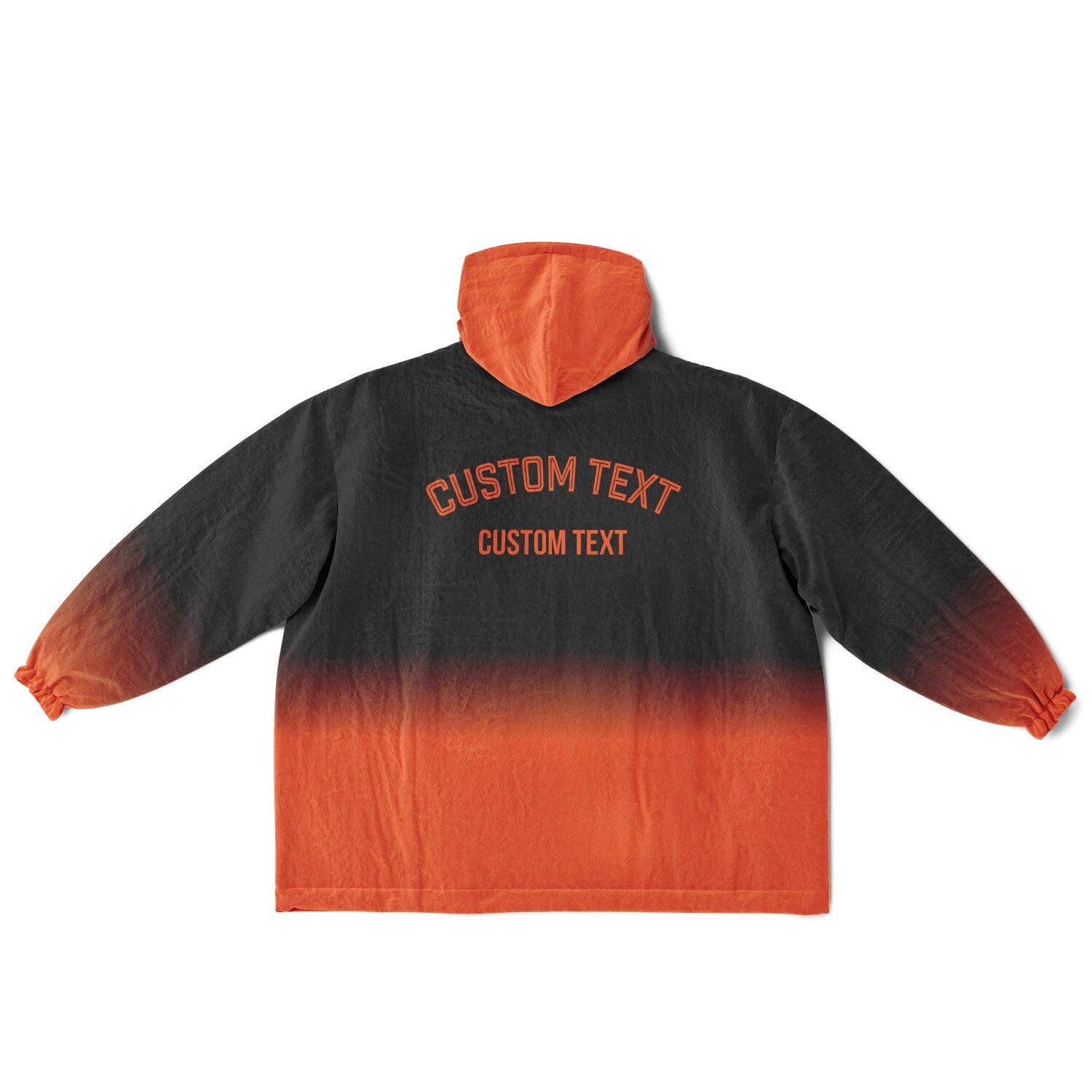 Black and orange reversible snug hoodie with soft interior lining and casual everyday style for football fans.