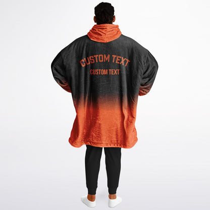 Black and orange reversible snug hoodie with soft interior lining and casual everyday style for football fans.