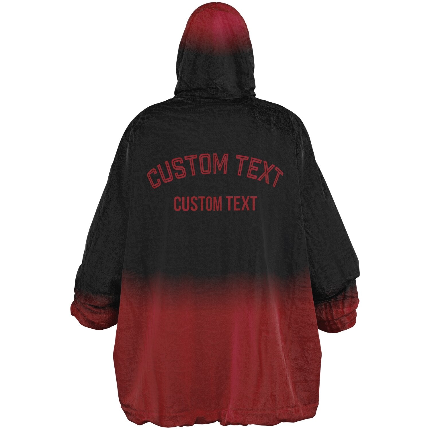 Black and red reversible snug hoodie with soft interior lining and casual everyday style for football fans.