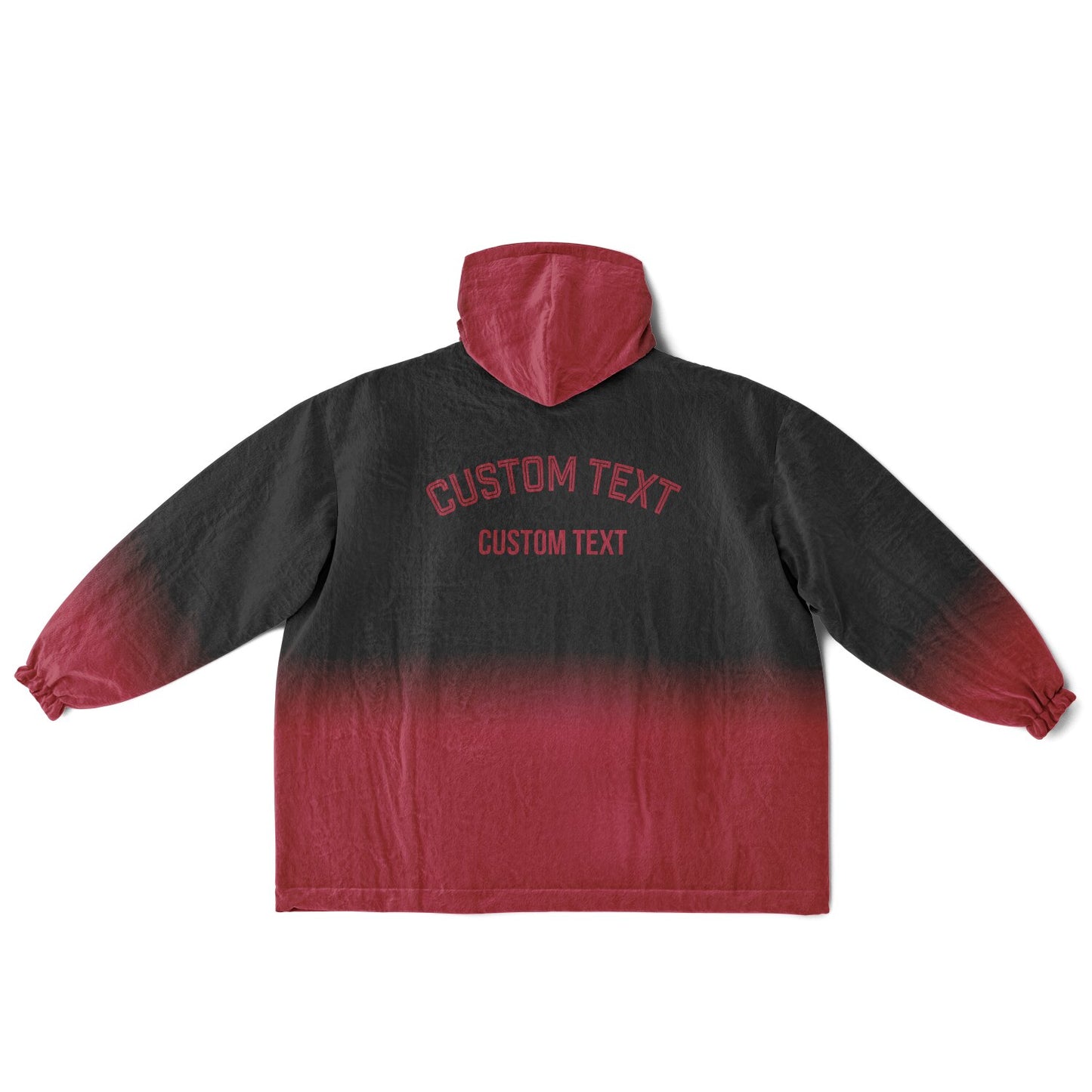 Black and red reversible snug hoodie with soft interior lining and casual everyday style for football fans.