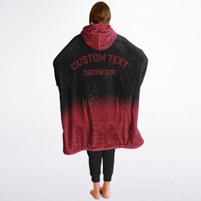 Black and red reversible snug hoodie with soft interior lining and casual everyday style for football fans.
