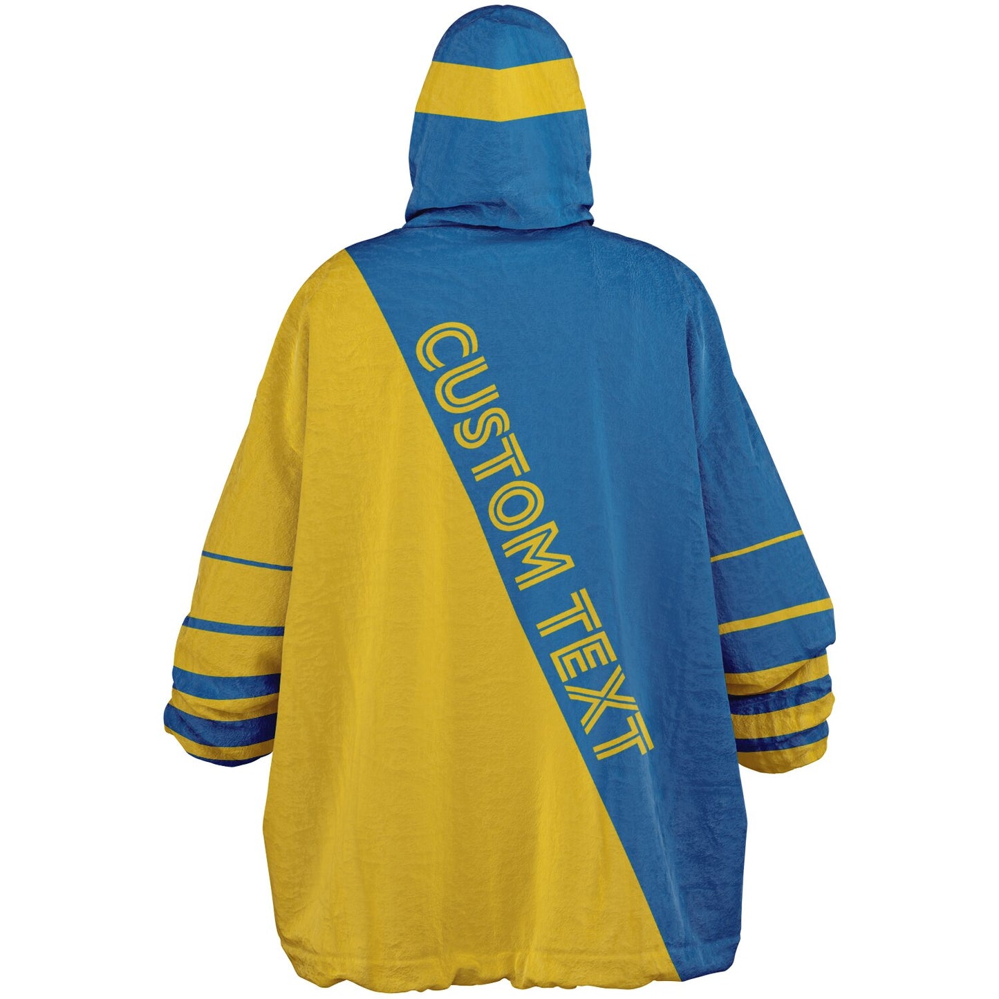 Blue and gold reversible snug hoodie with soft interior lining and casual everyday style for football fans.