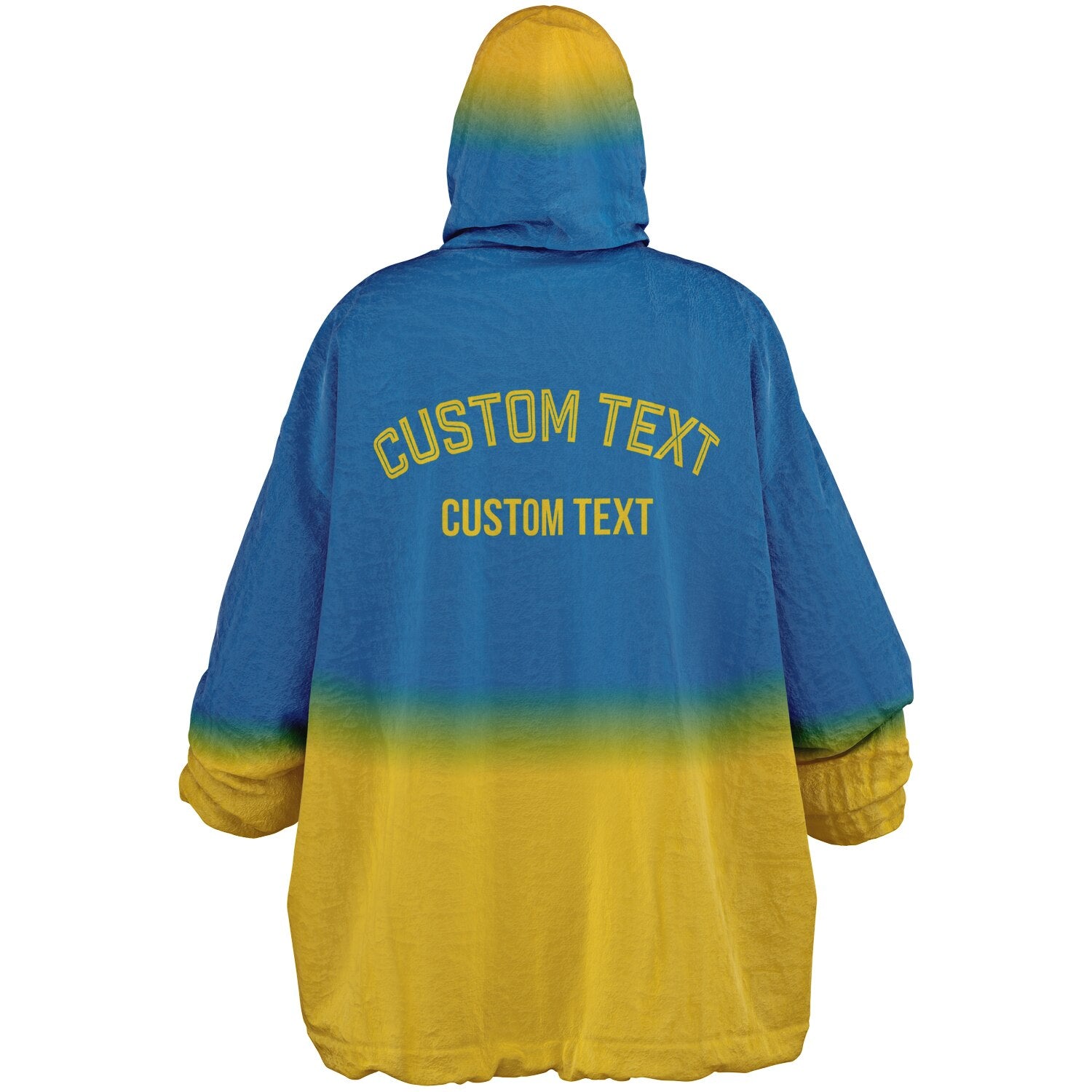 Blue and gold reversible snug hoodie with soft interior lining and casual everyday style for football fans.