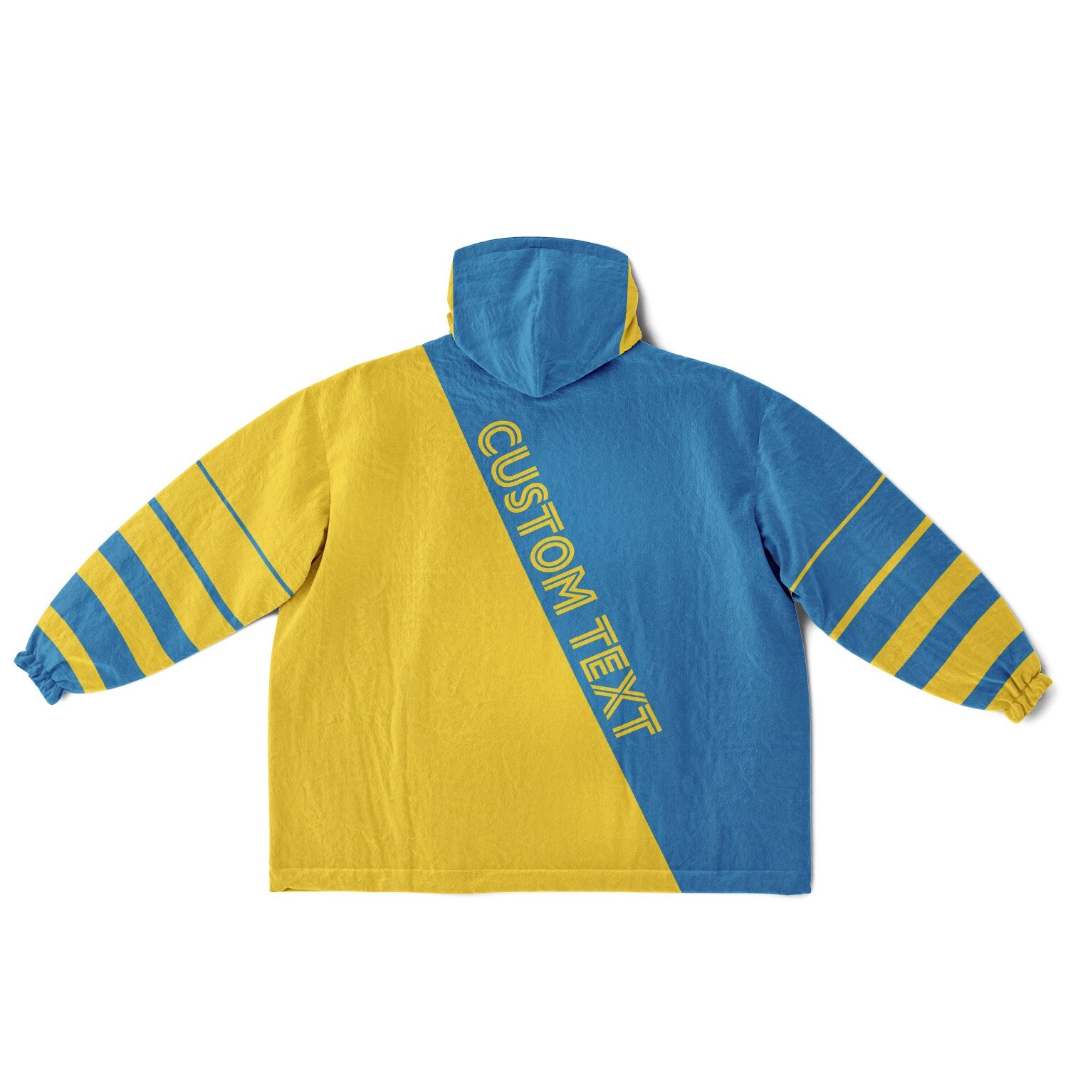 Blue and gold reversible snug hoodie with soft interior lining and casual everyday style for football fans.