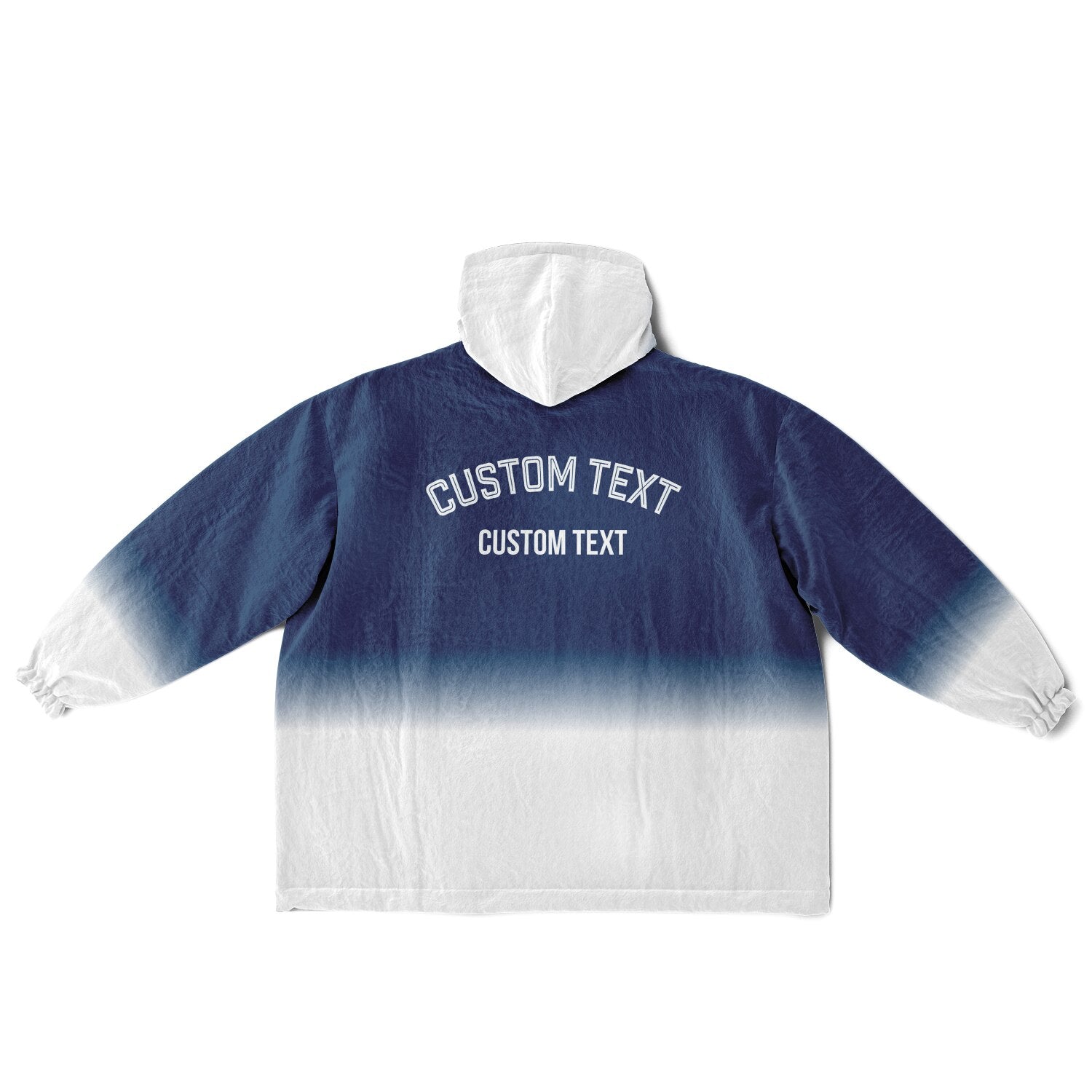 Blue and white reversible snug hoodie with soft interior lining and casual everyday style for football fans.