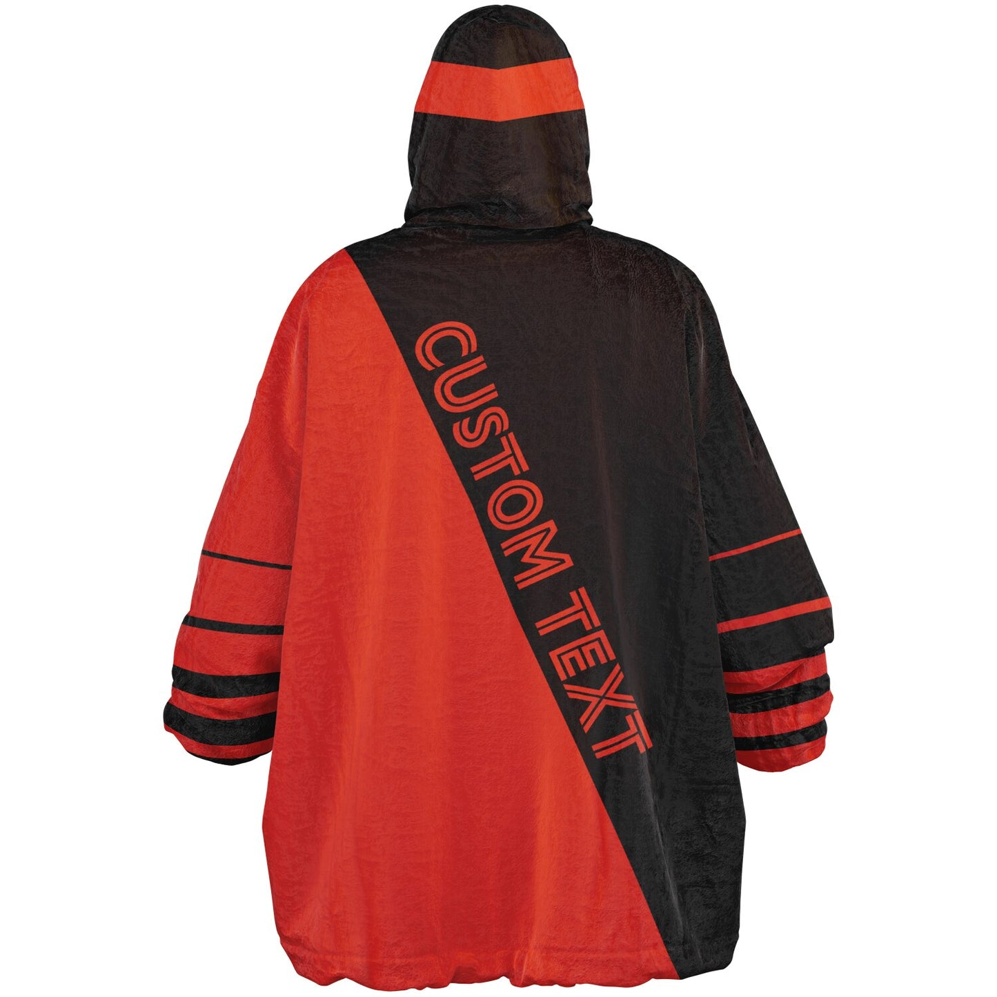 Brown and orange reversible snug hoodie with soft interior lining and casual everyday style for football fans.